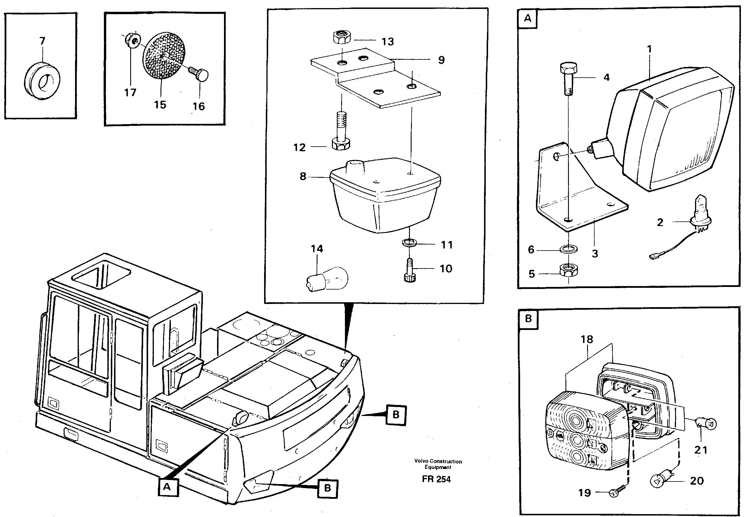Lighting, rear — volvo parts diagram