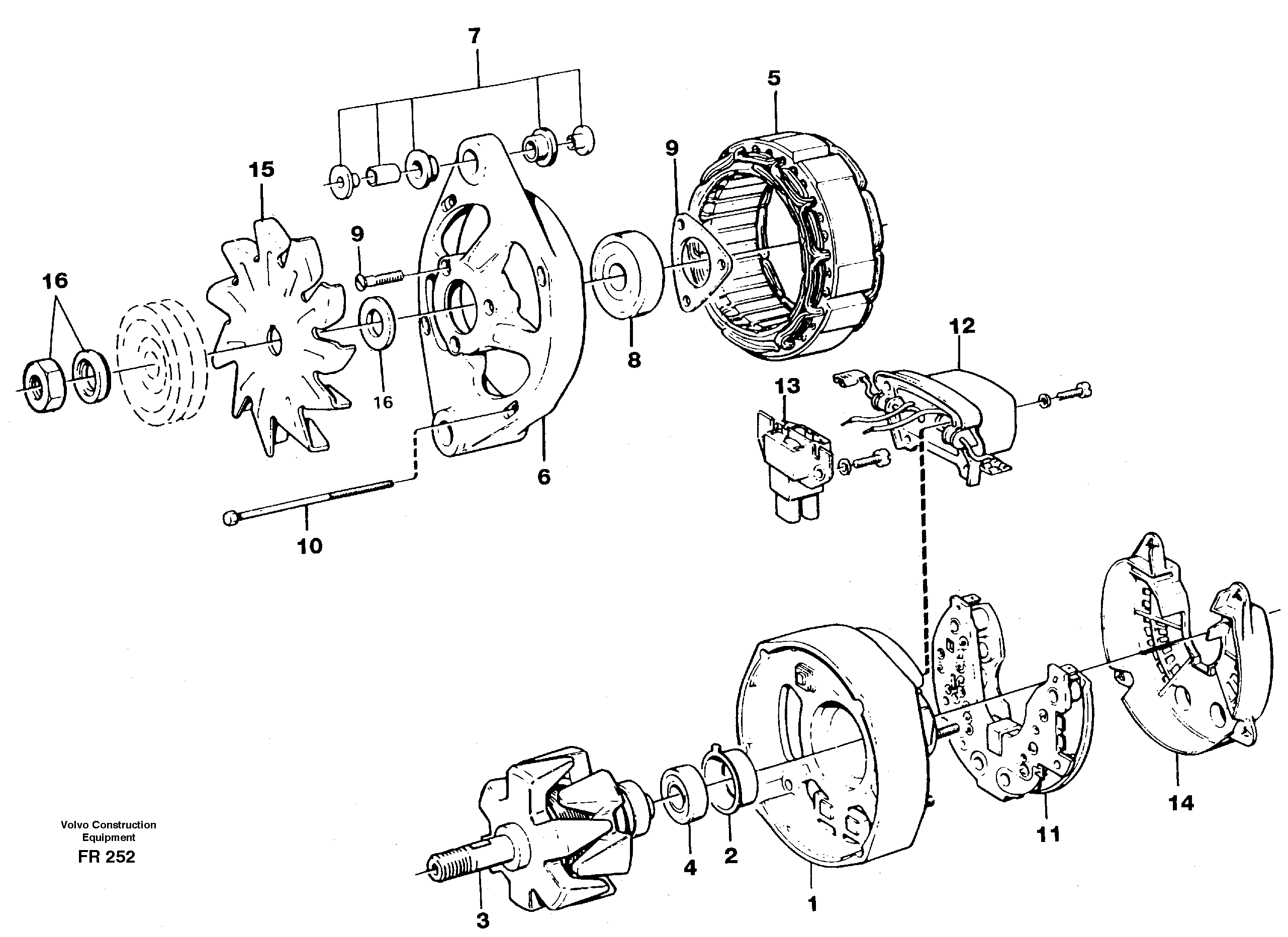 Alternator — volvo parts diagram
