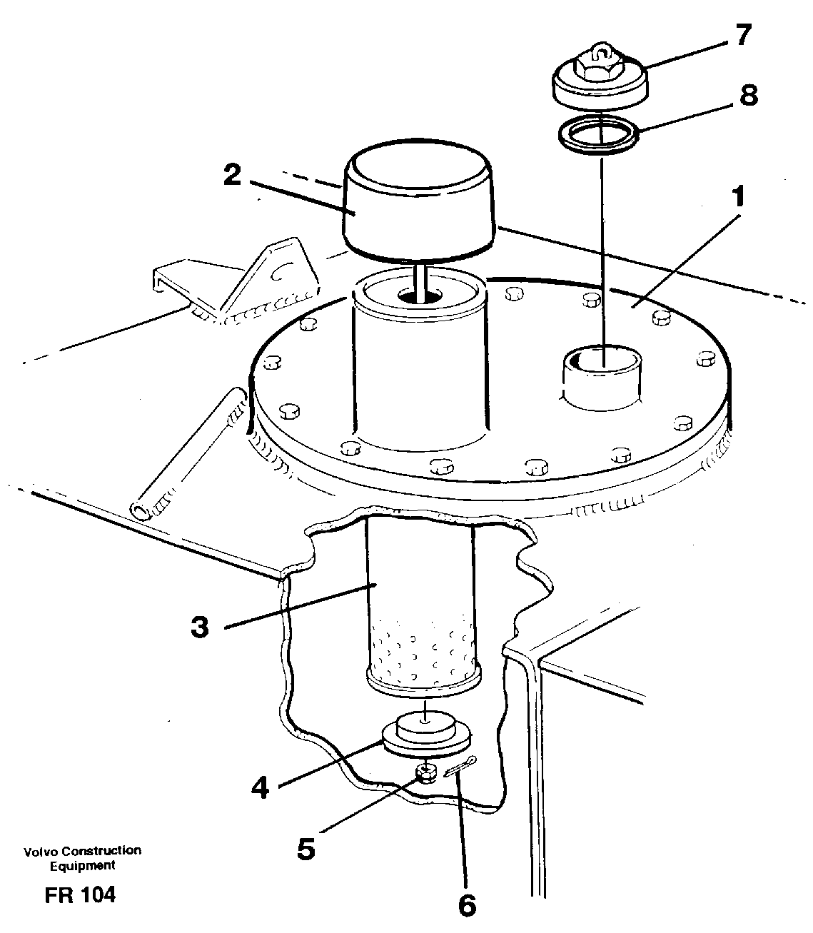 Cover for fuel tank — volvo parts diagram