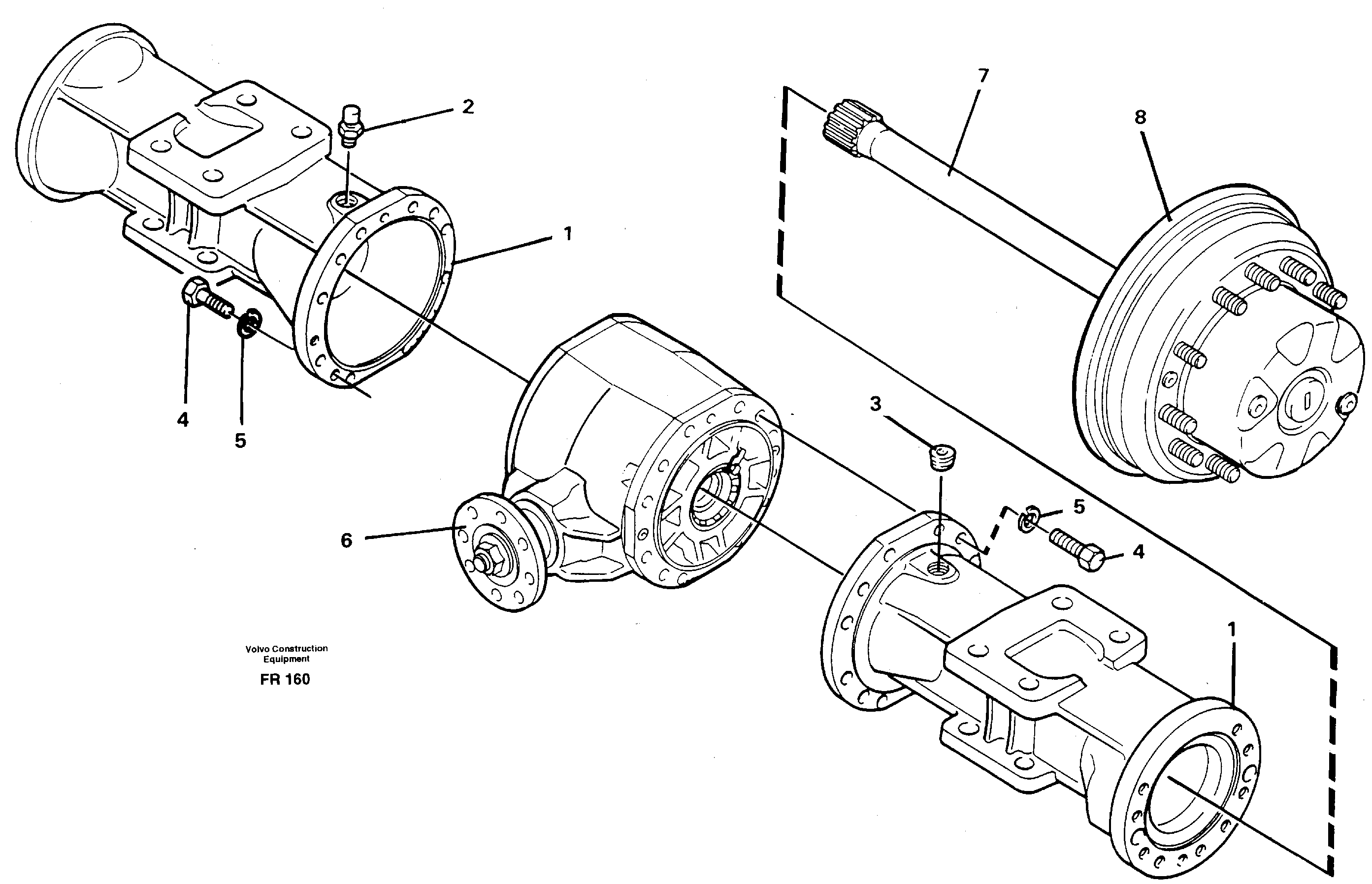 Axle beam — volvo parts diagram