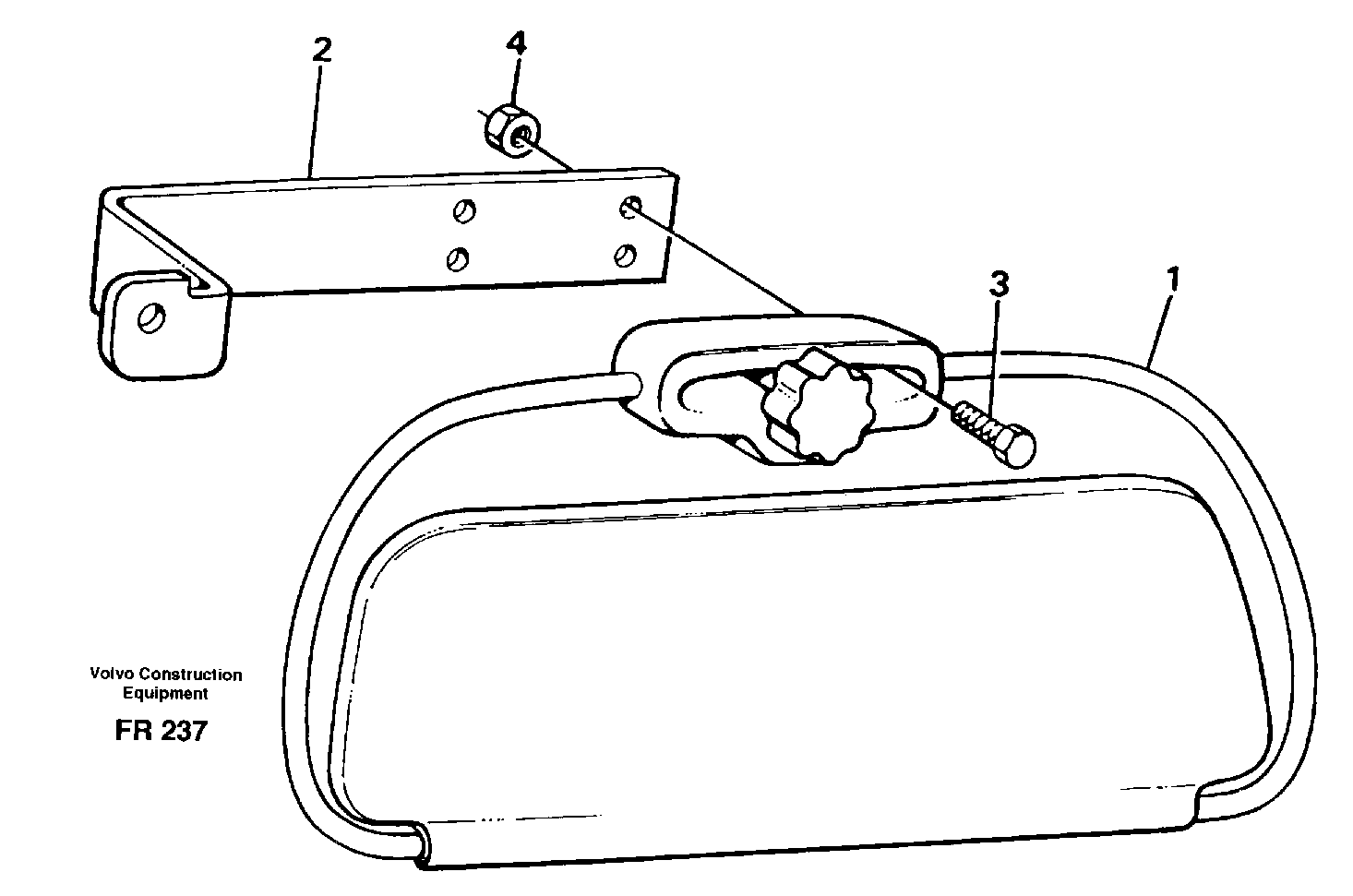 Sun visor, interior — volvo parts diagram