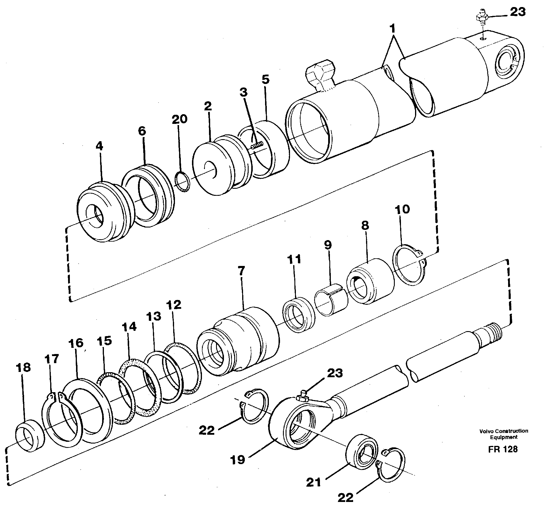 Steering cylinder — volvo parts diagram