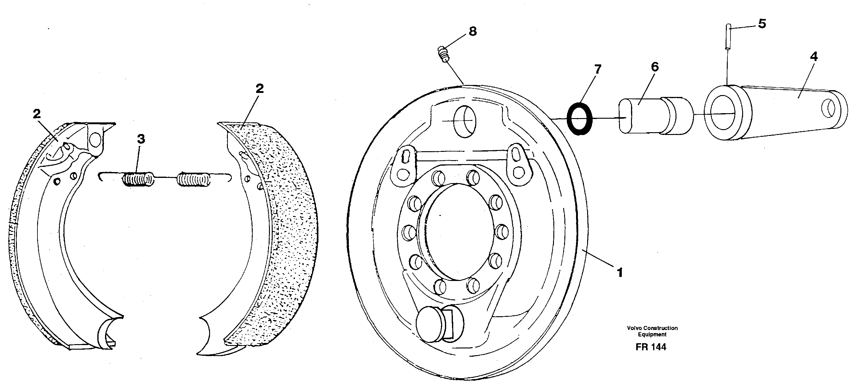 Parking brake — volvo parts diagram
