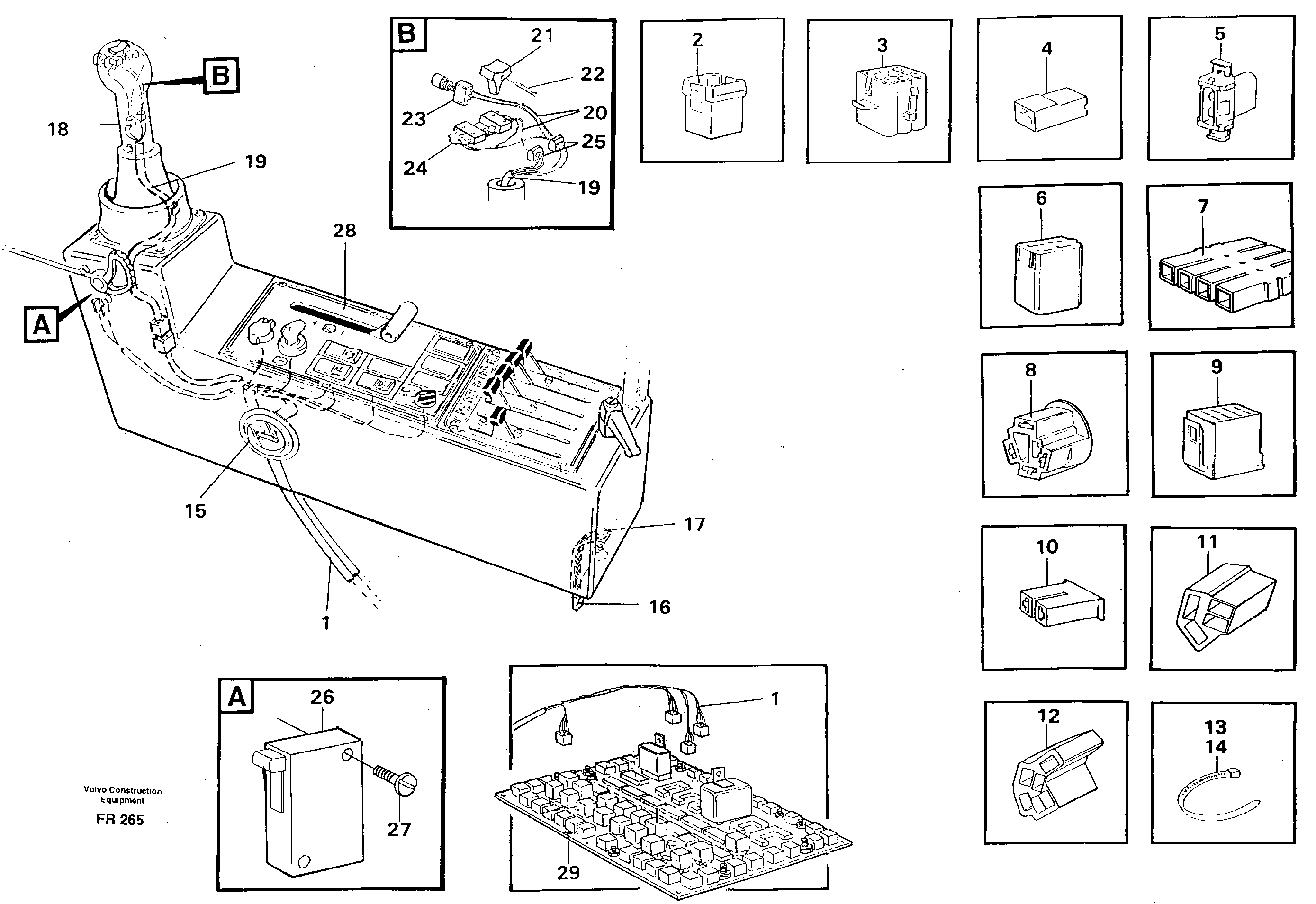 Cable harness, side panel, left — volvo parts diagram