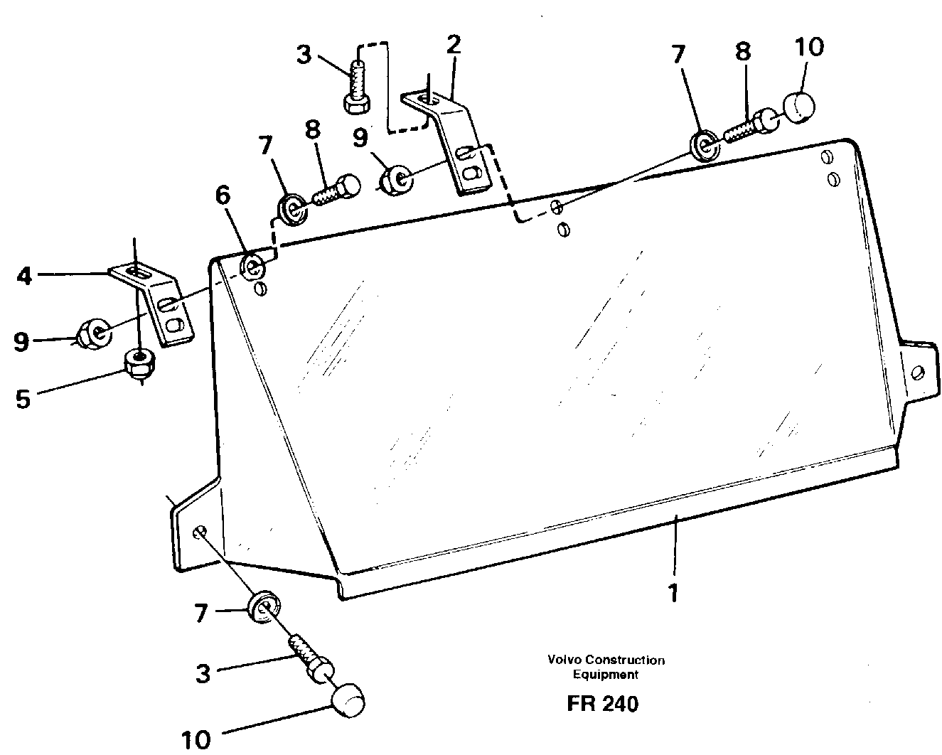 Sun visor, Outer  14250635 — volvo parts diagram