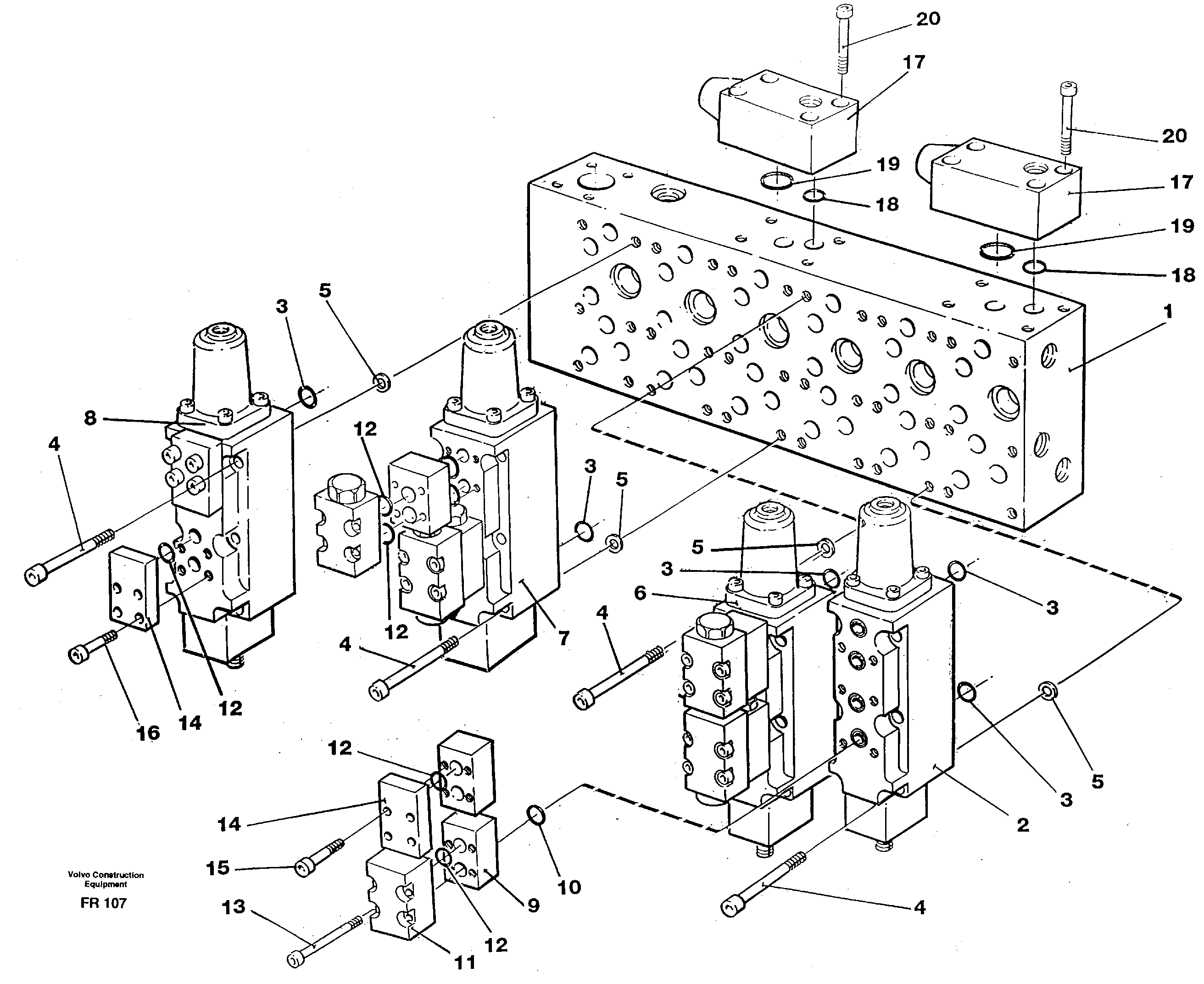 Main valve assembly, valves — volvo parts diagram