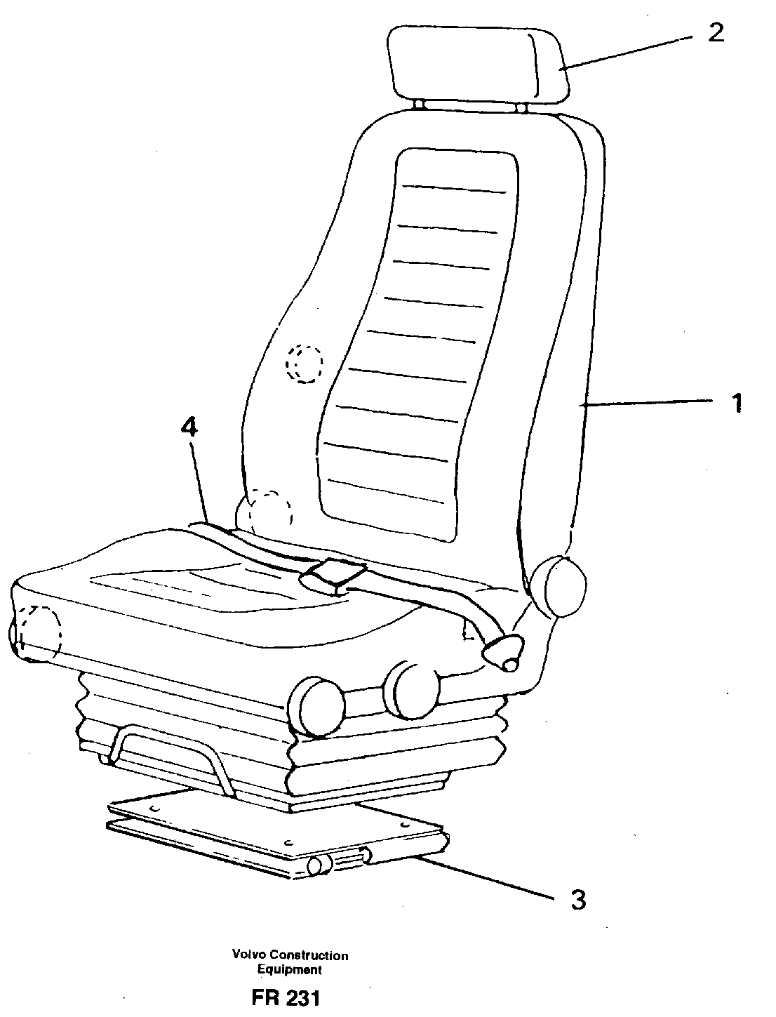 Operator seat Viking — volvo parts diagram