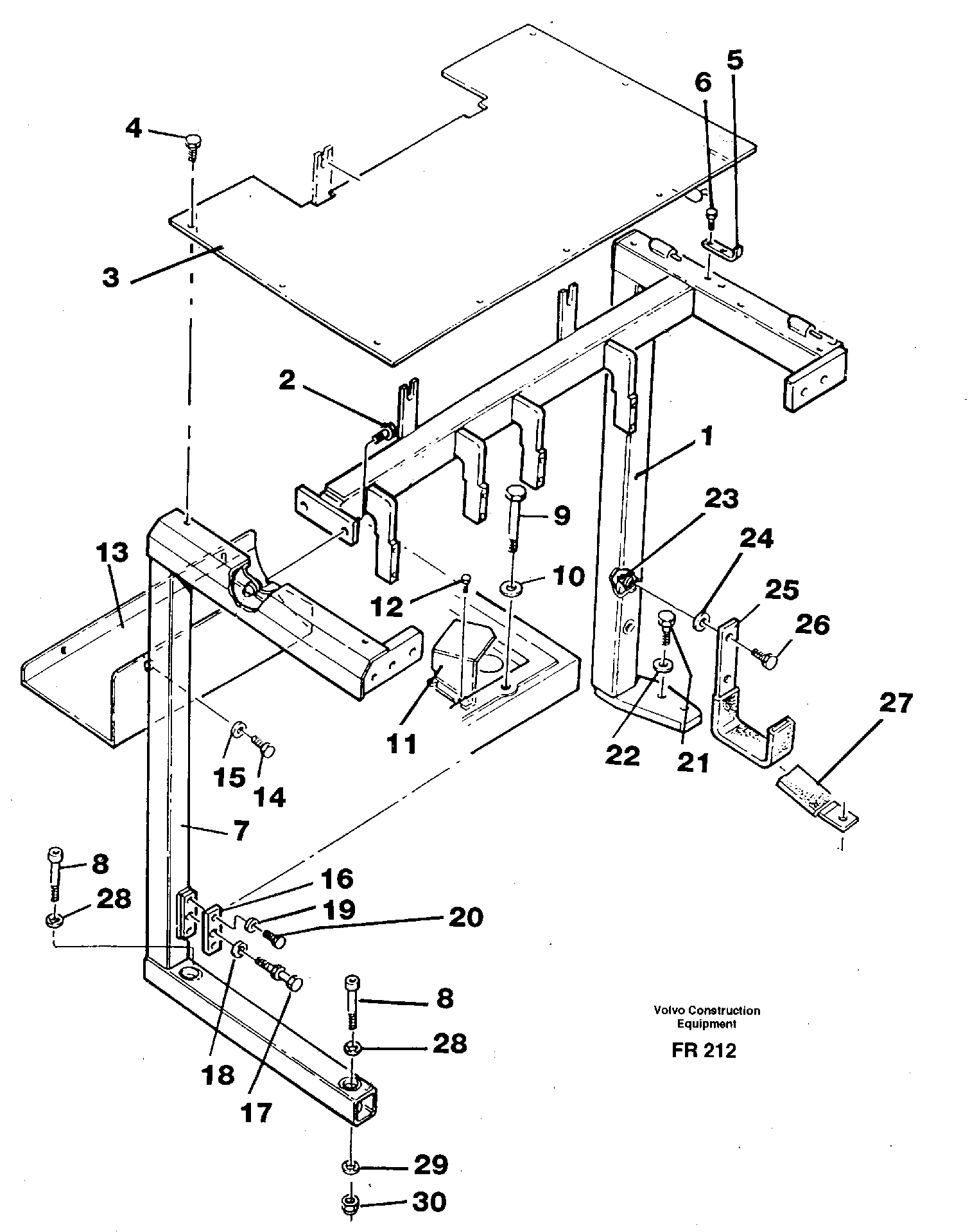 Support,coverplates,front — volvo parts diagram