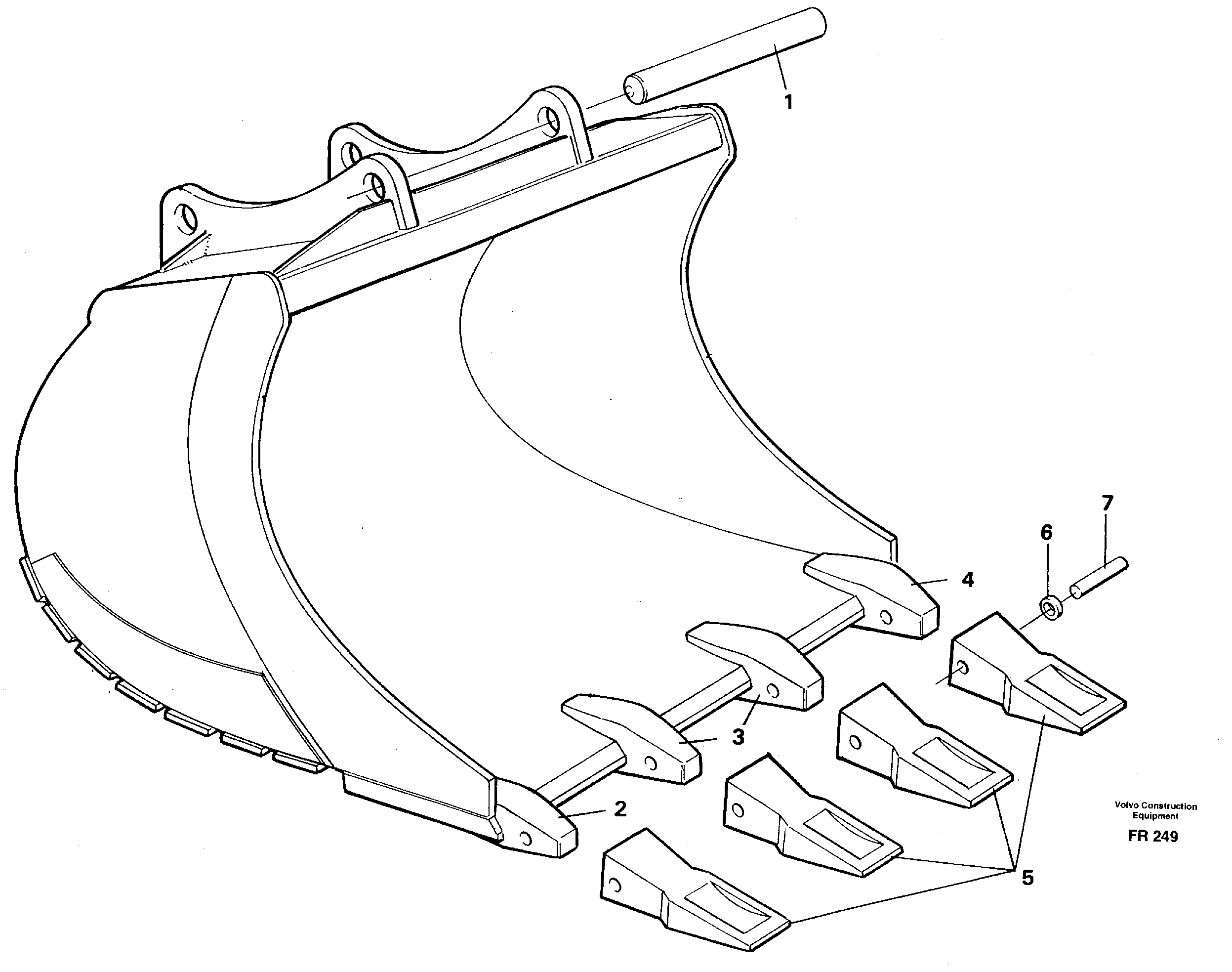 Buckets for Quickfit withplate cutting edges  14259265 14259266 — volvo parts diagram