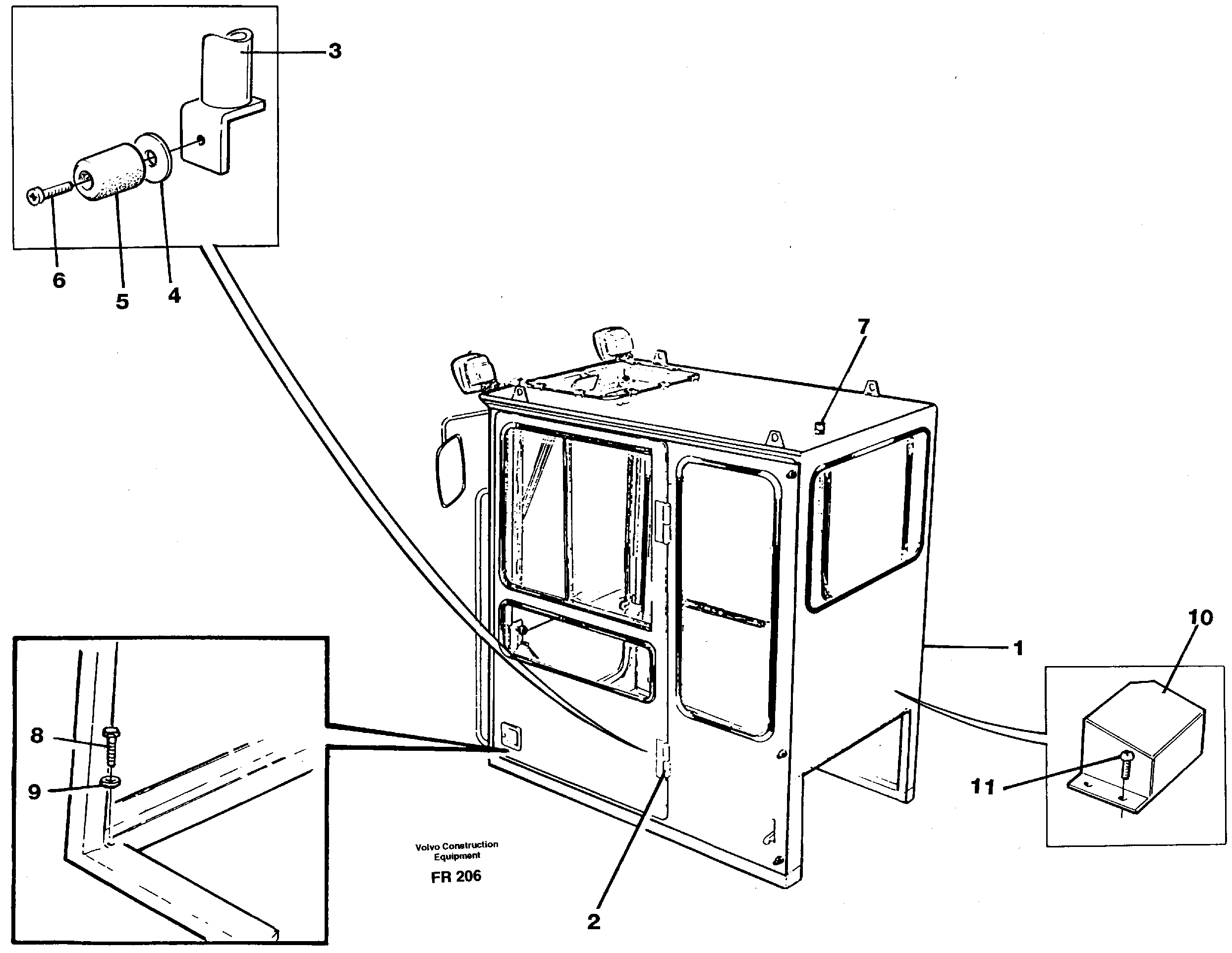 Operator's cab — volvo parts diagram