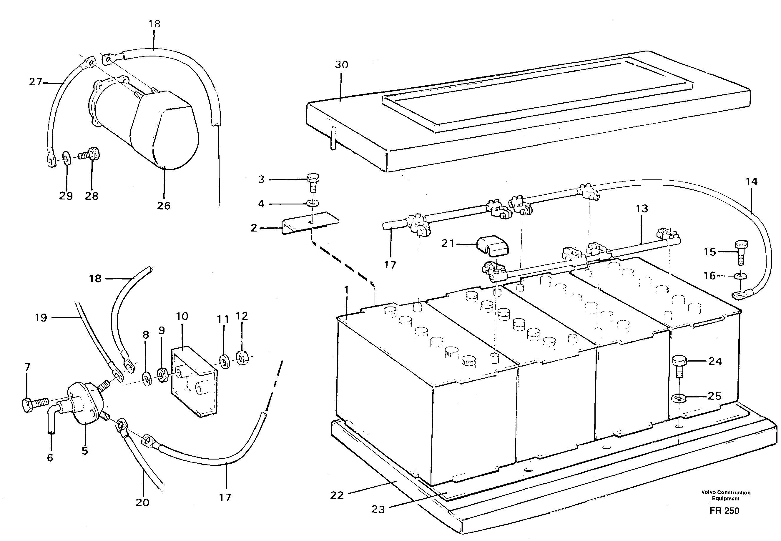 Battery, assembly — volvo parts diagram