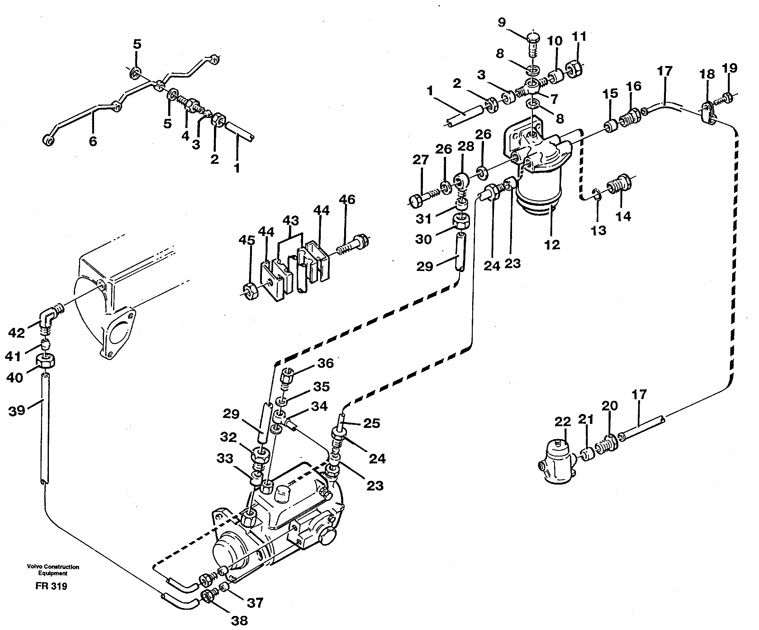 Fuel tubes — volvo parts diagram