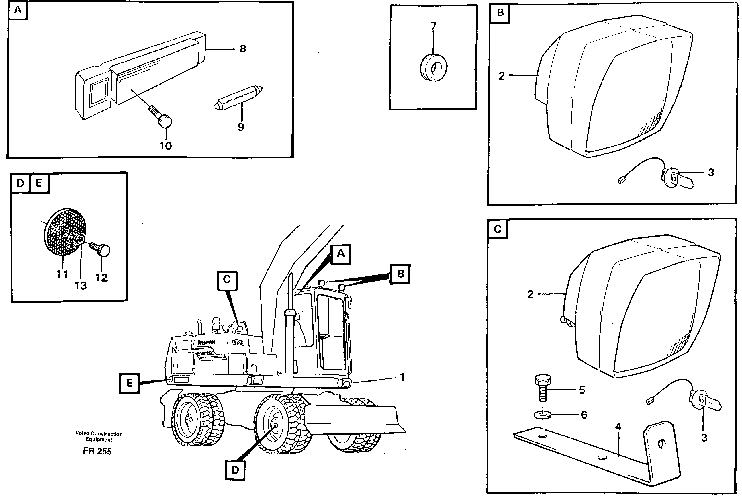 Lighting, front — volvo parts diagram