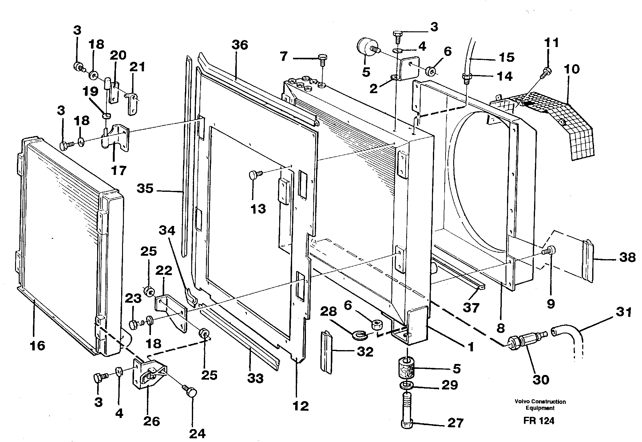 Radiator — volvo parts diagram