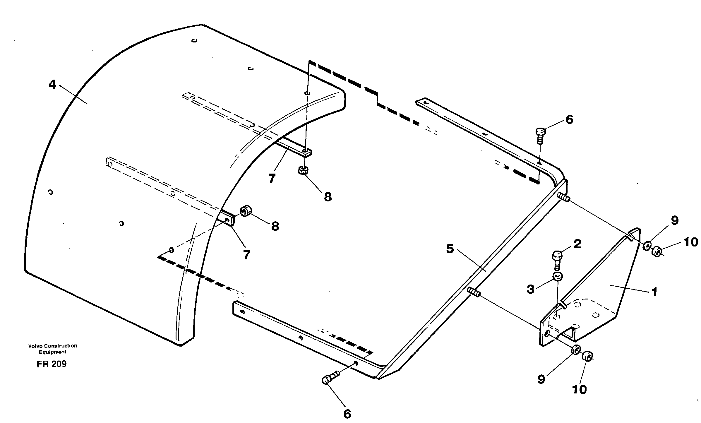 Mud guards 14251511 14251512 — volvo parts diagram