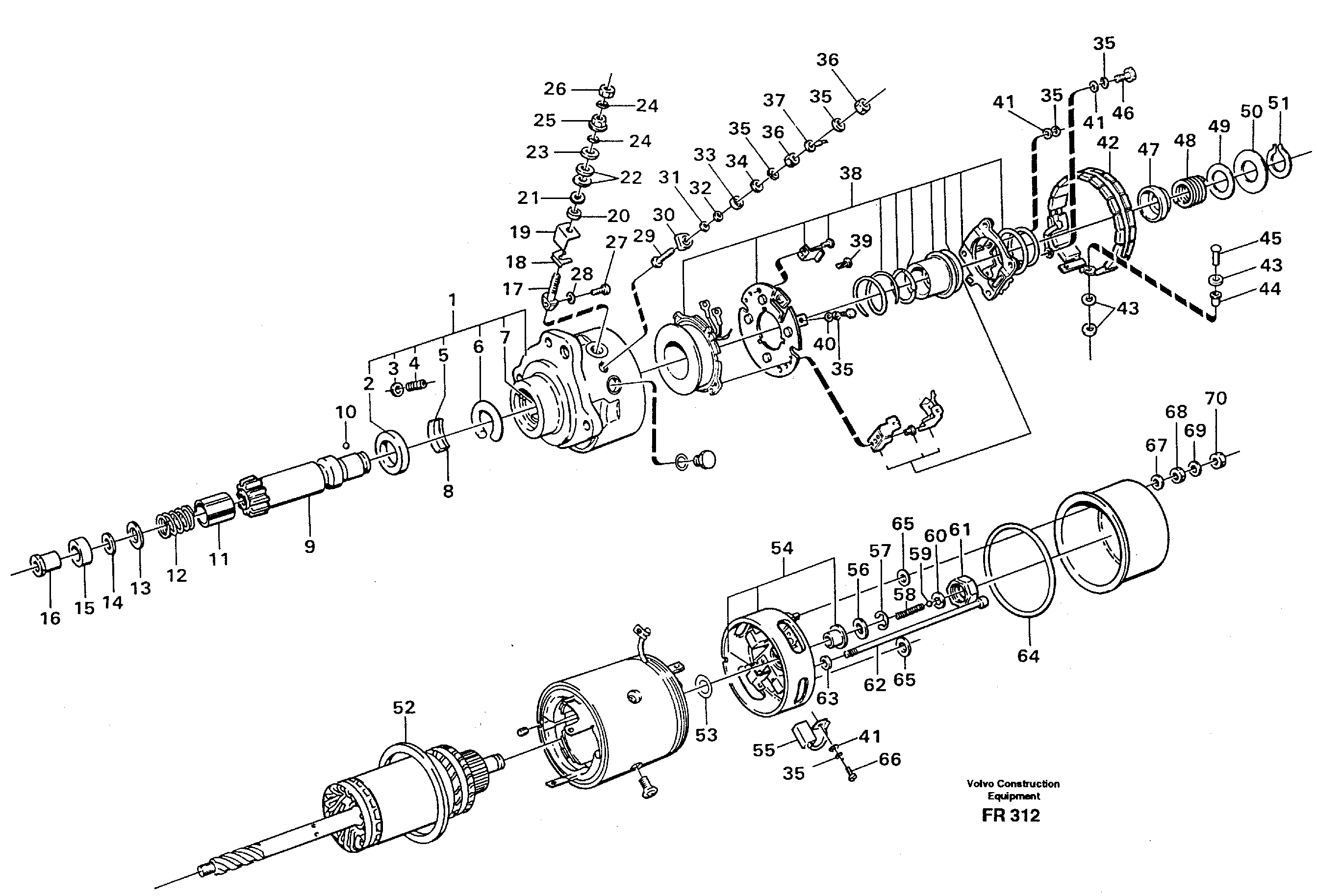Starter motor — volvo parts diagram