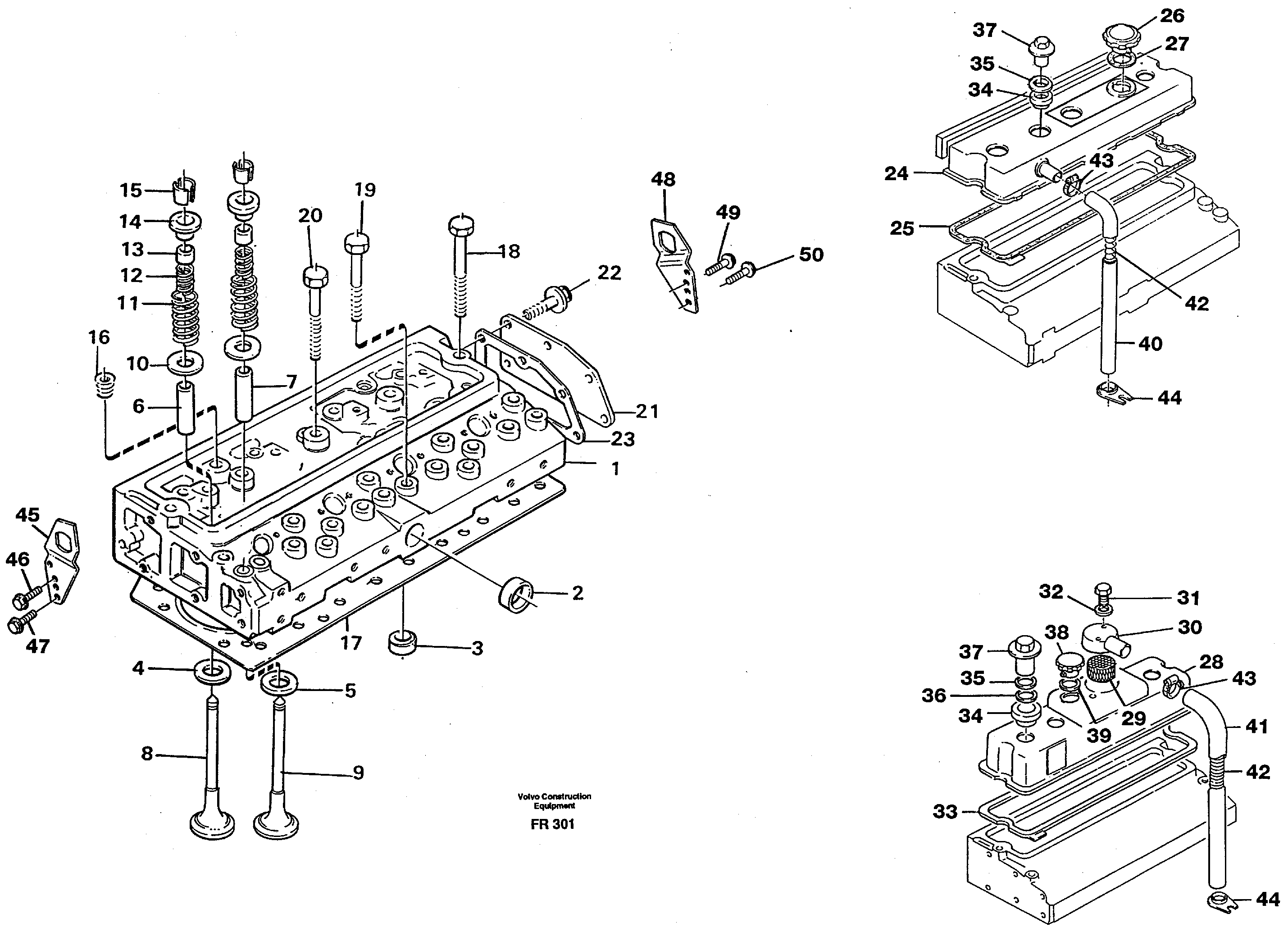 Cylinder head — volvo parts diagram