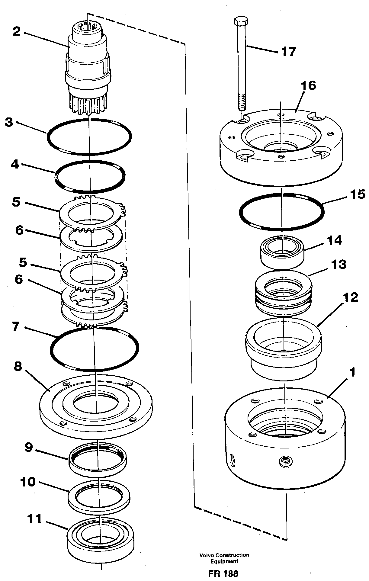 Slewing brake — volvo parts diagram