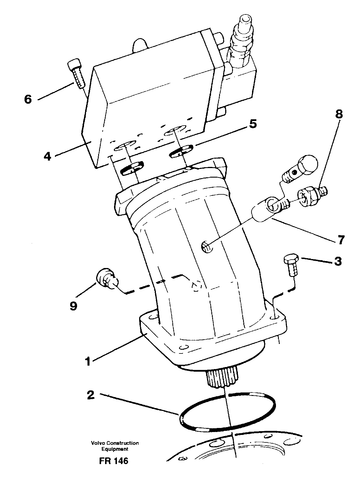 Swing motor — volvo parts diagram