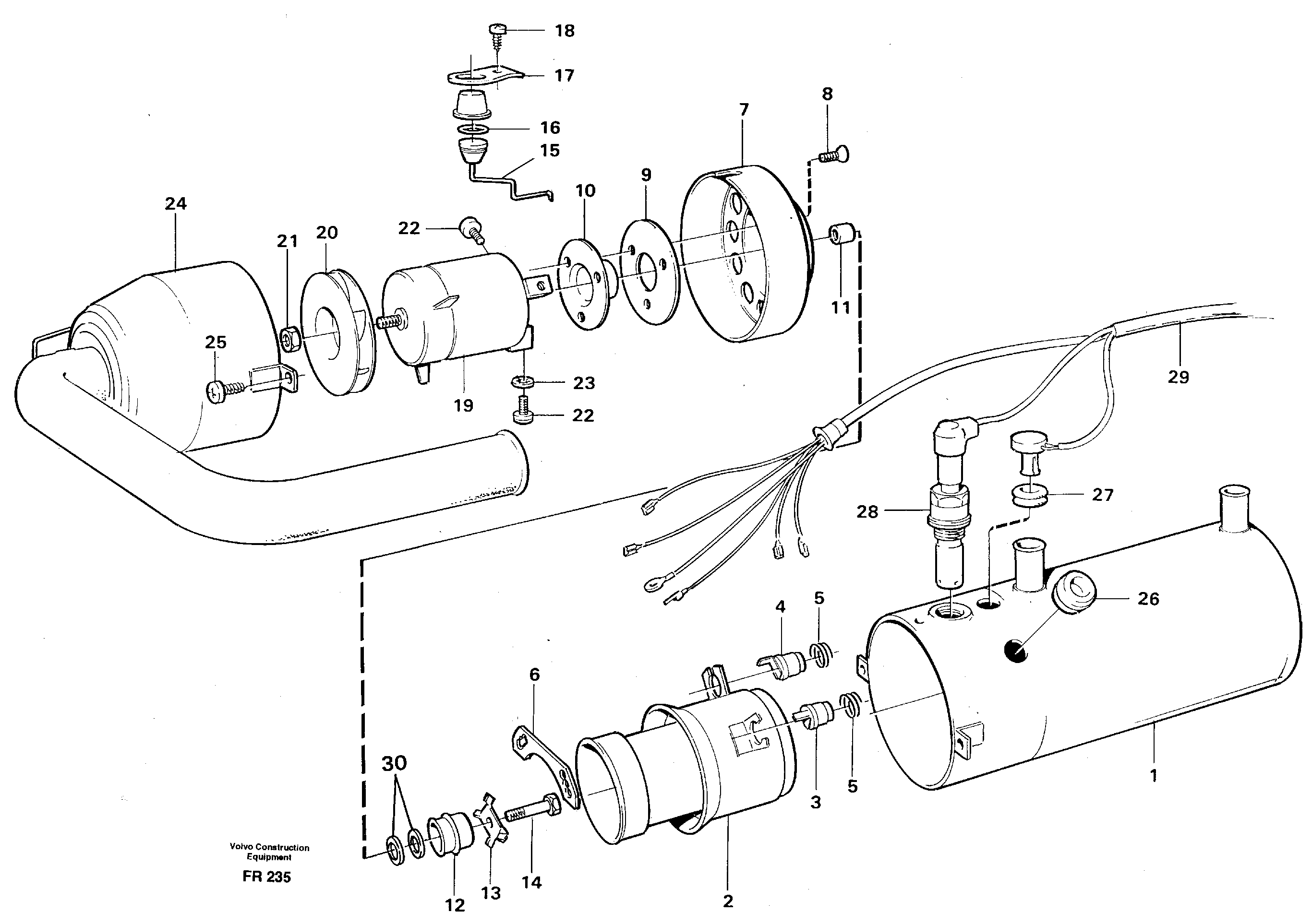 Heater, diesel — volvo parts diagram
