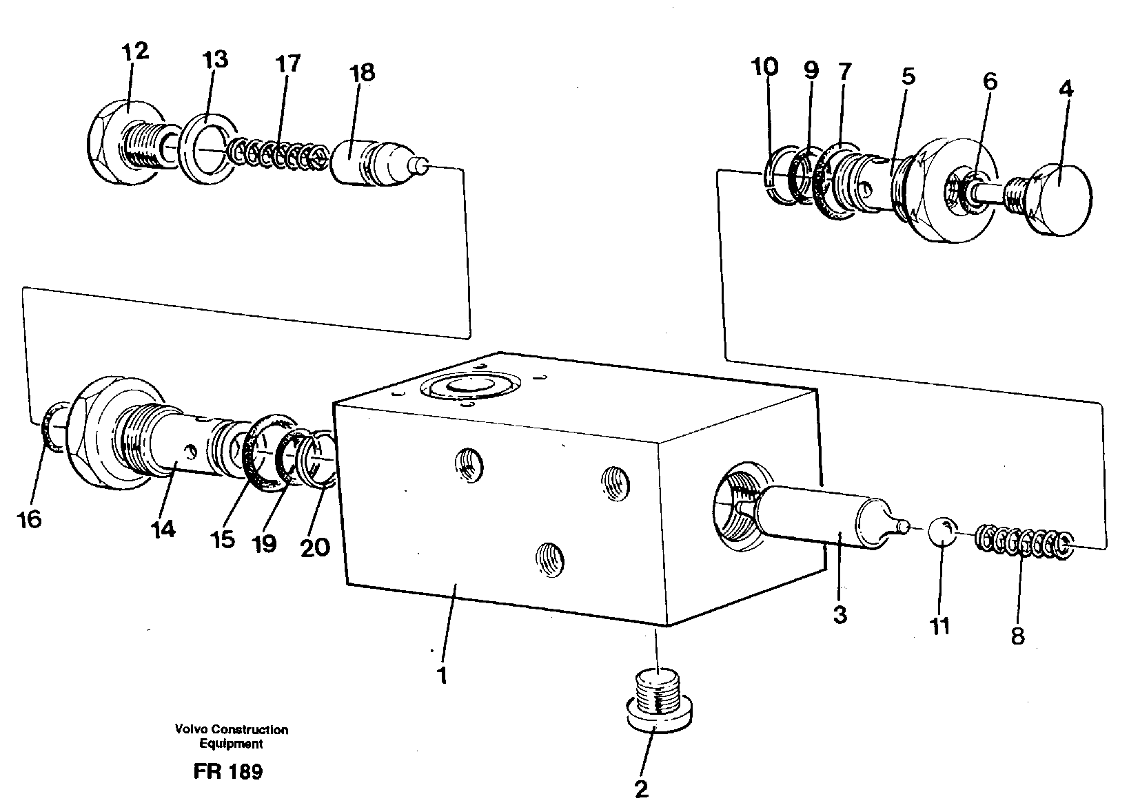 Hydraulic lock, stabilisor — volvo parts diagram