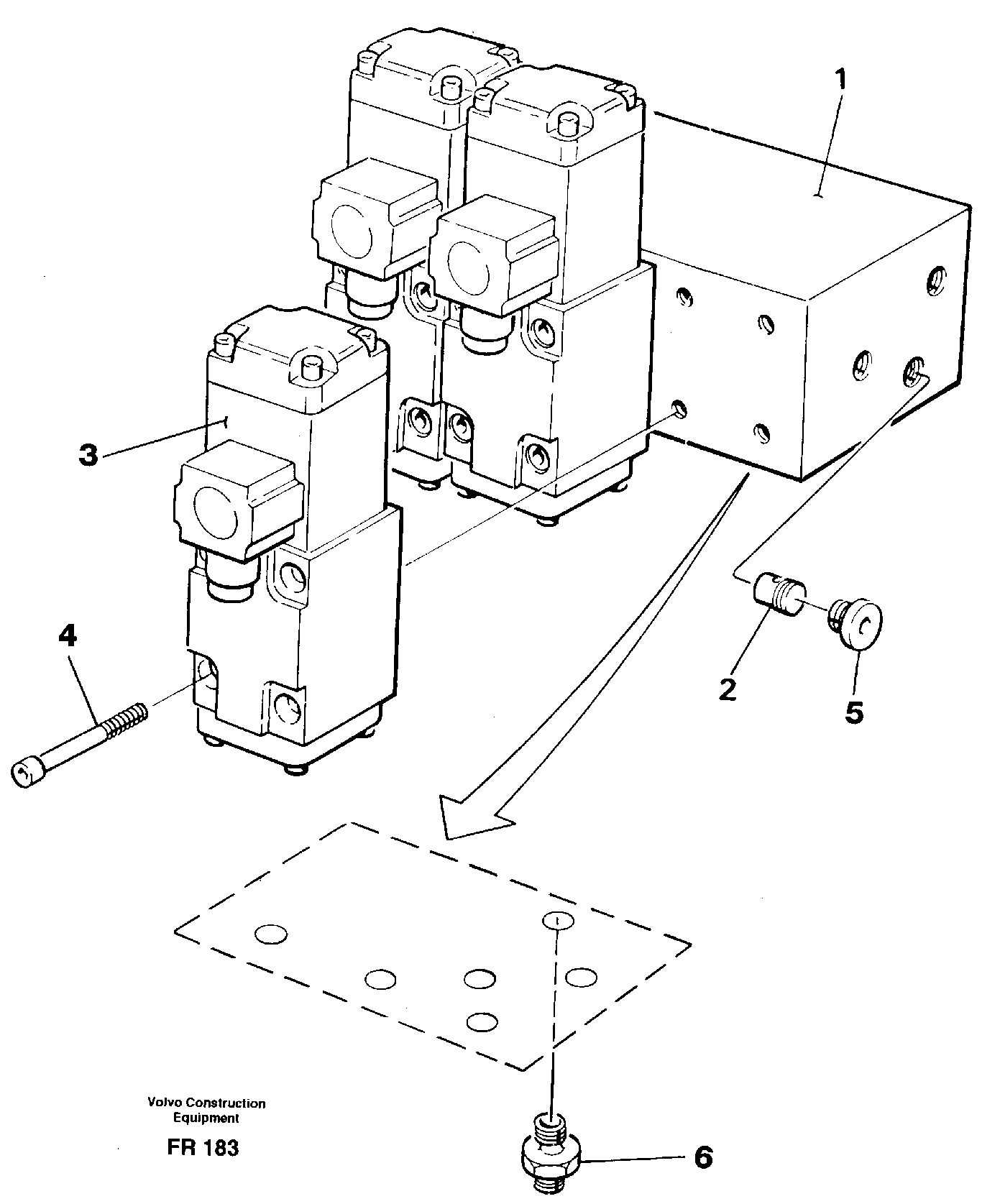 Control block, outrigger/dozer — volvo parts diagram