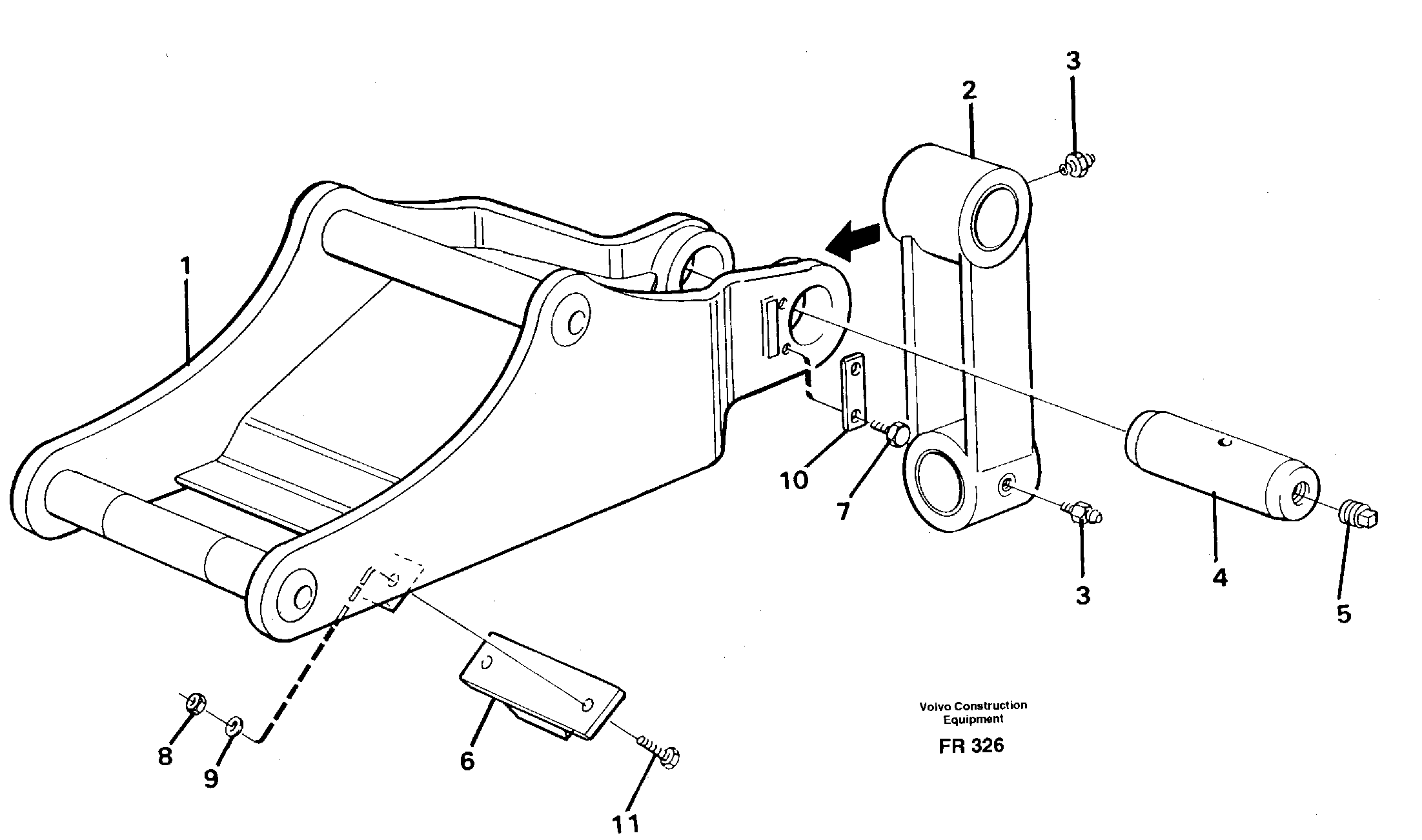 Clamshell rest  14259271 — volvo parts diagram