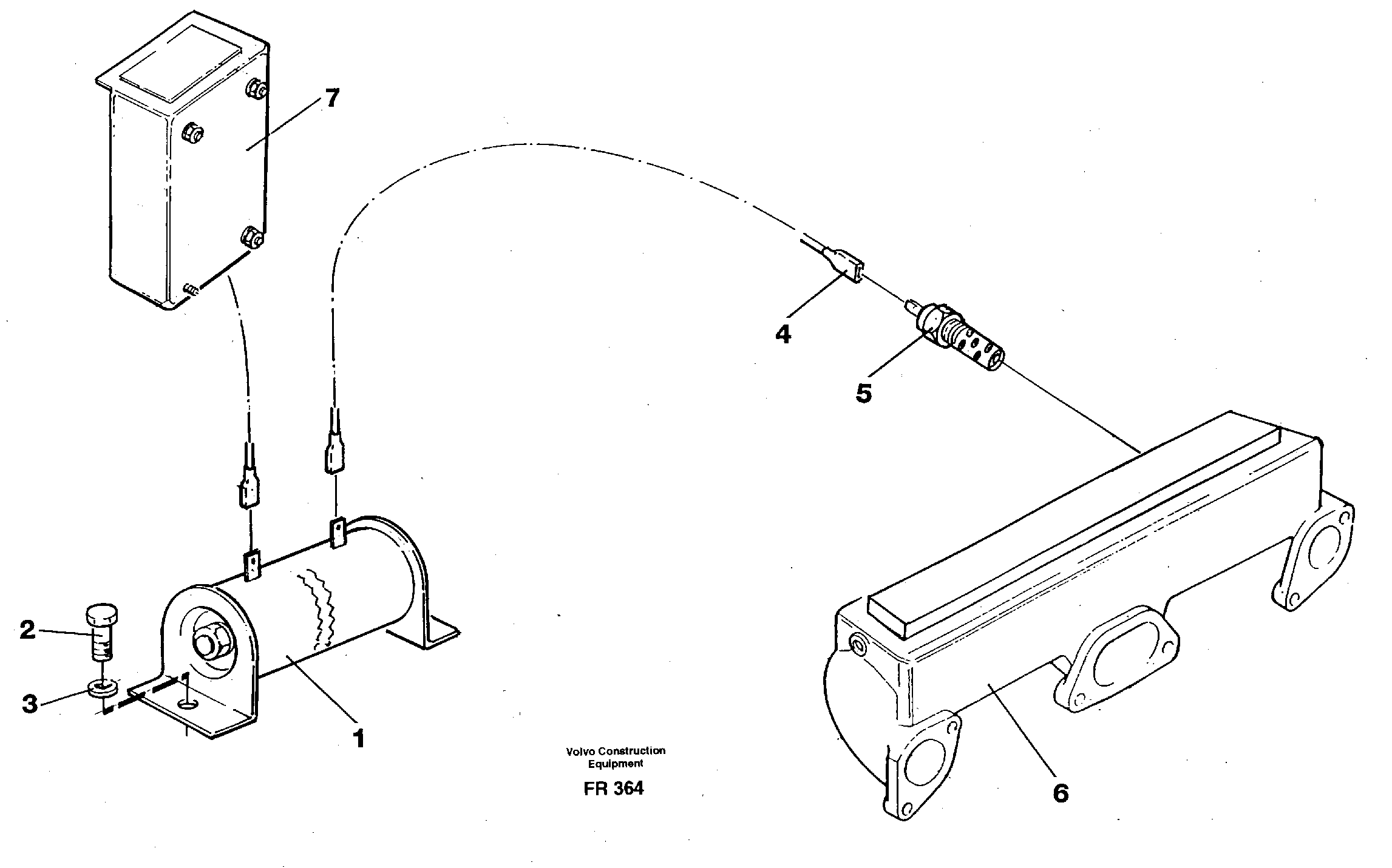 Starter resistor for heater, assembly — volvo parts diagram