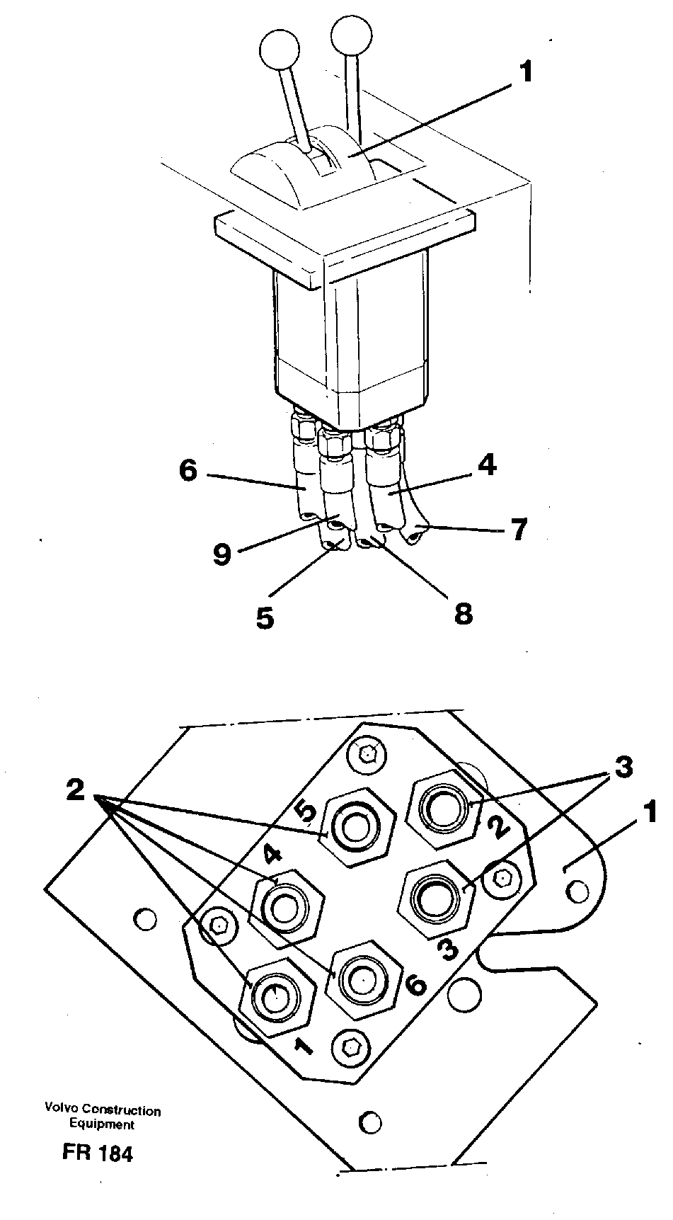 Control valve incl. hoses and fittings — volvo parts diagram