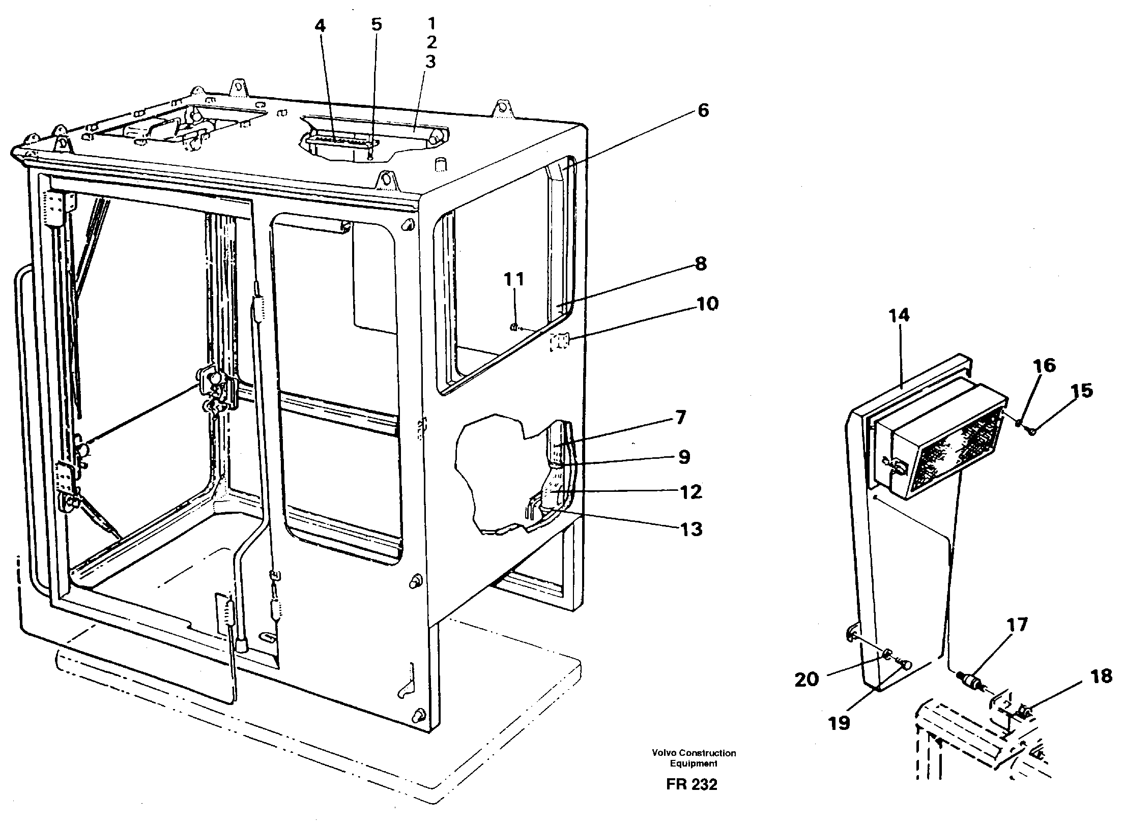 Air duct, cab — volvo parts diagram