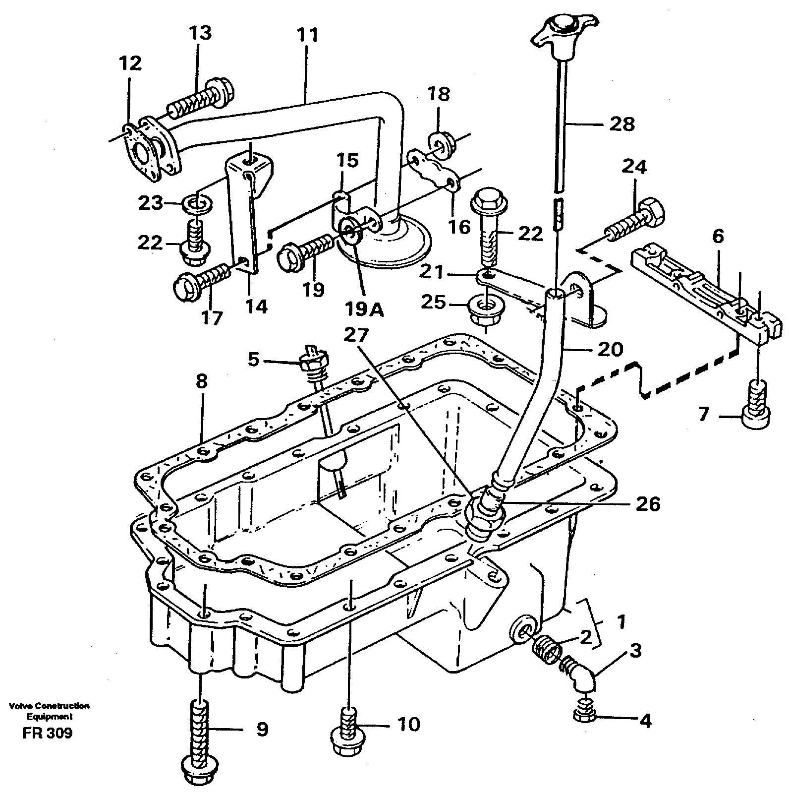 Oil sump — volvo parts diagram