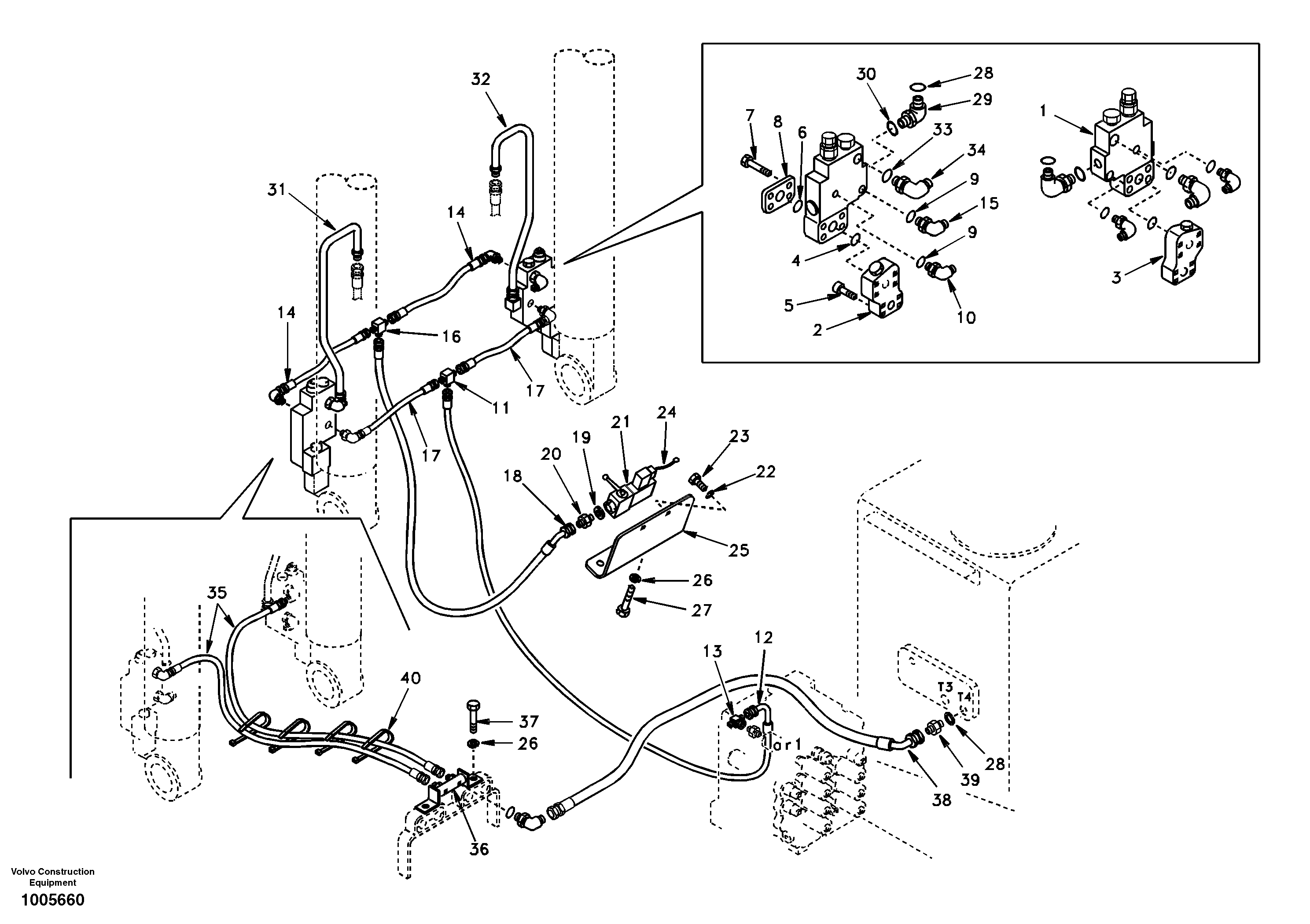 Working hydraulic, boom rupture — volvo parts diagram