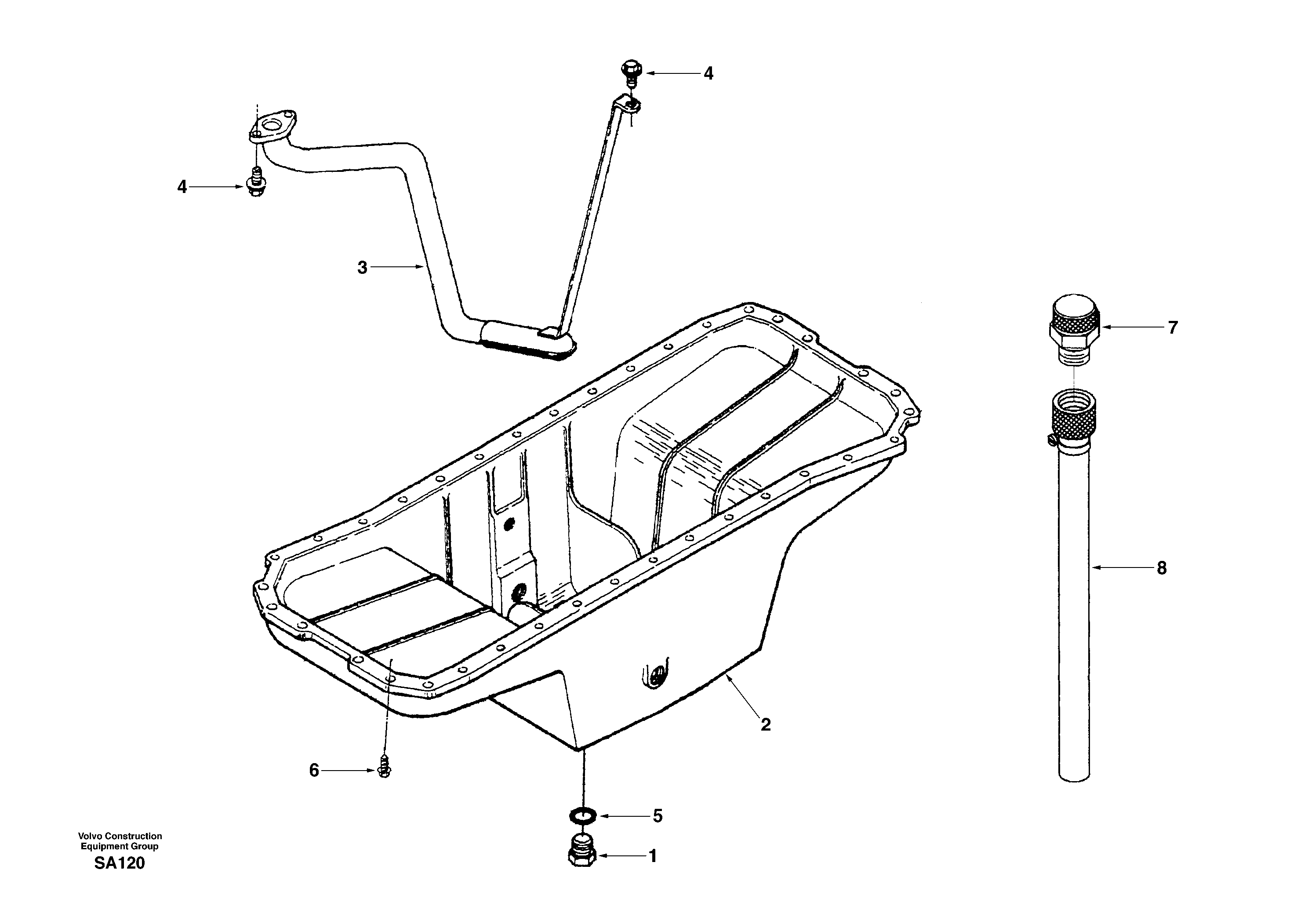 Oil sump — volvo parts diagram