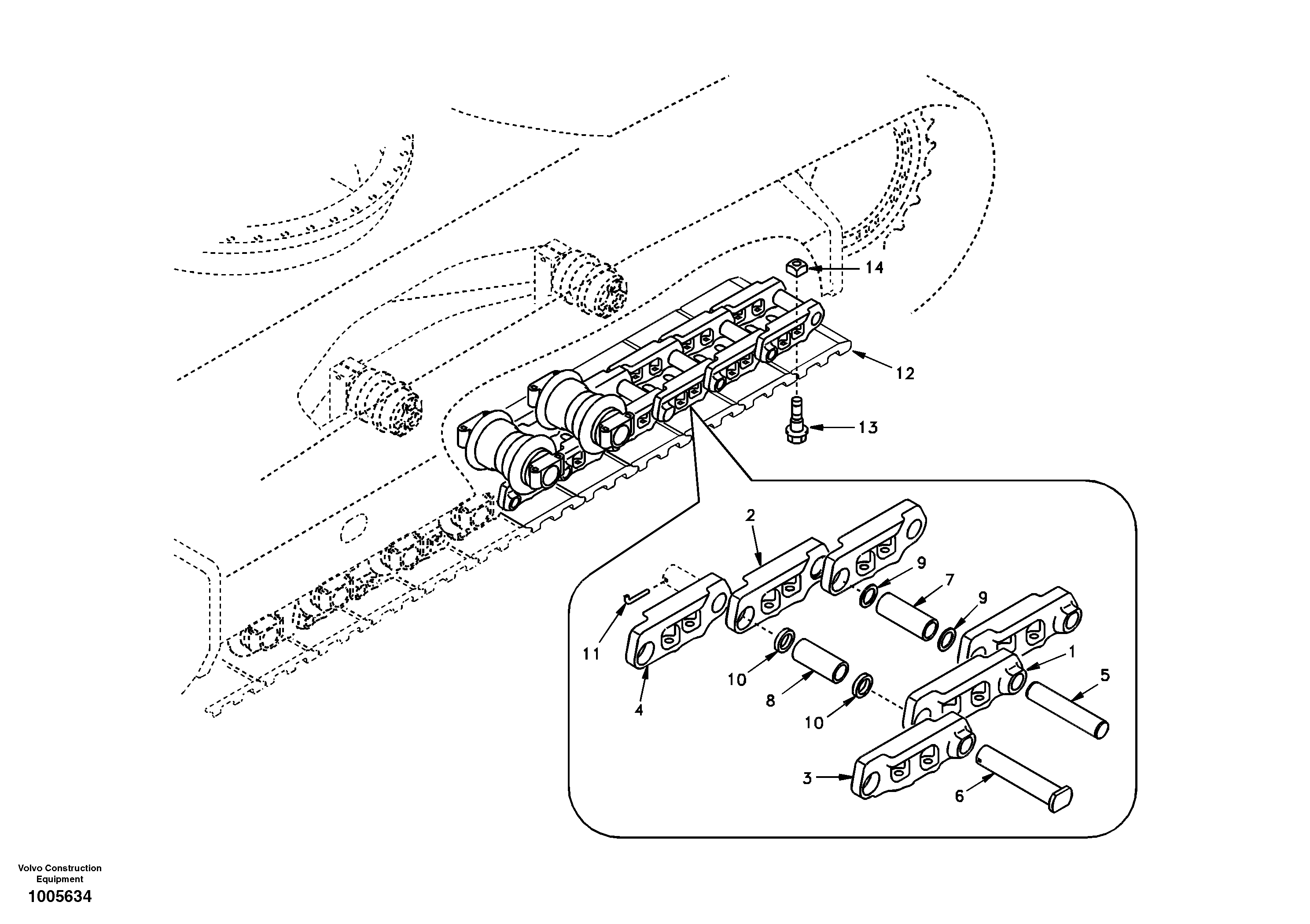 Track chain — volvo parts diagram