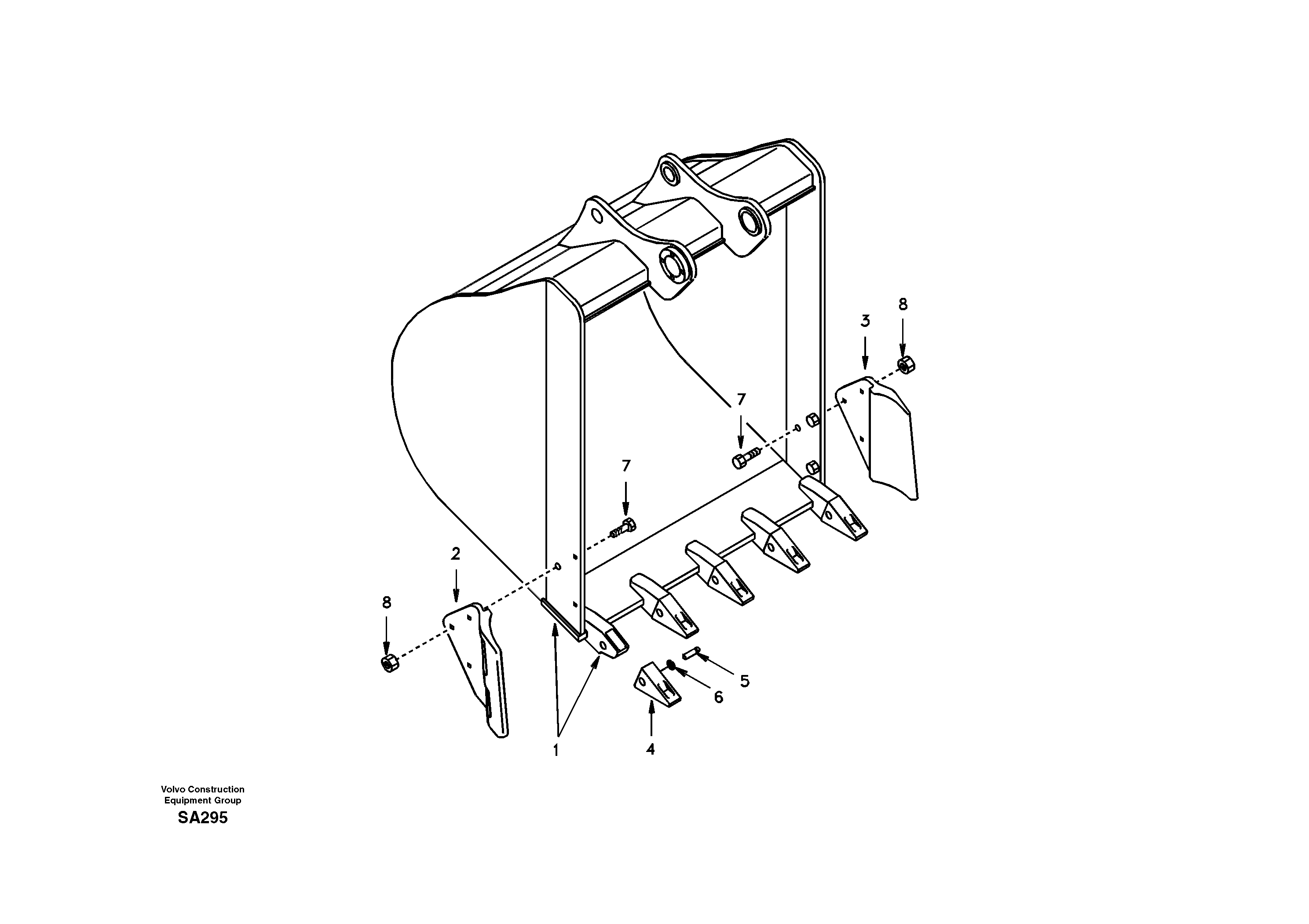 Buckets for super long boom — volvo parts diagram