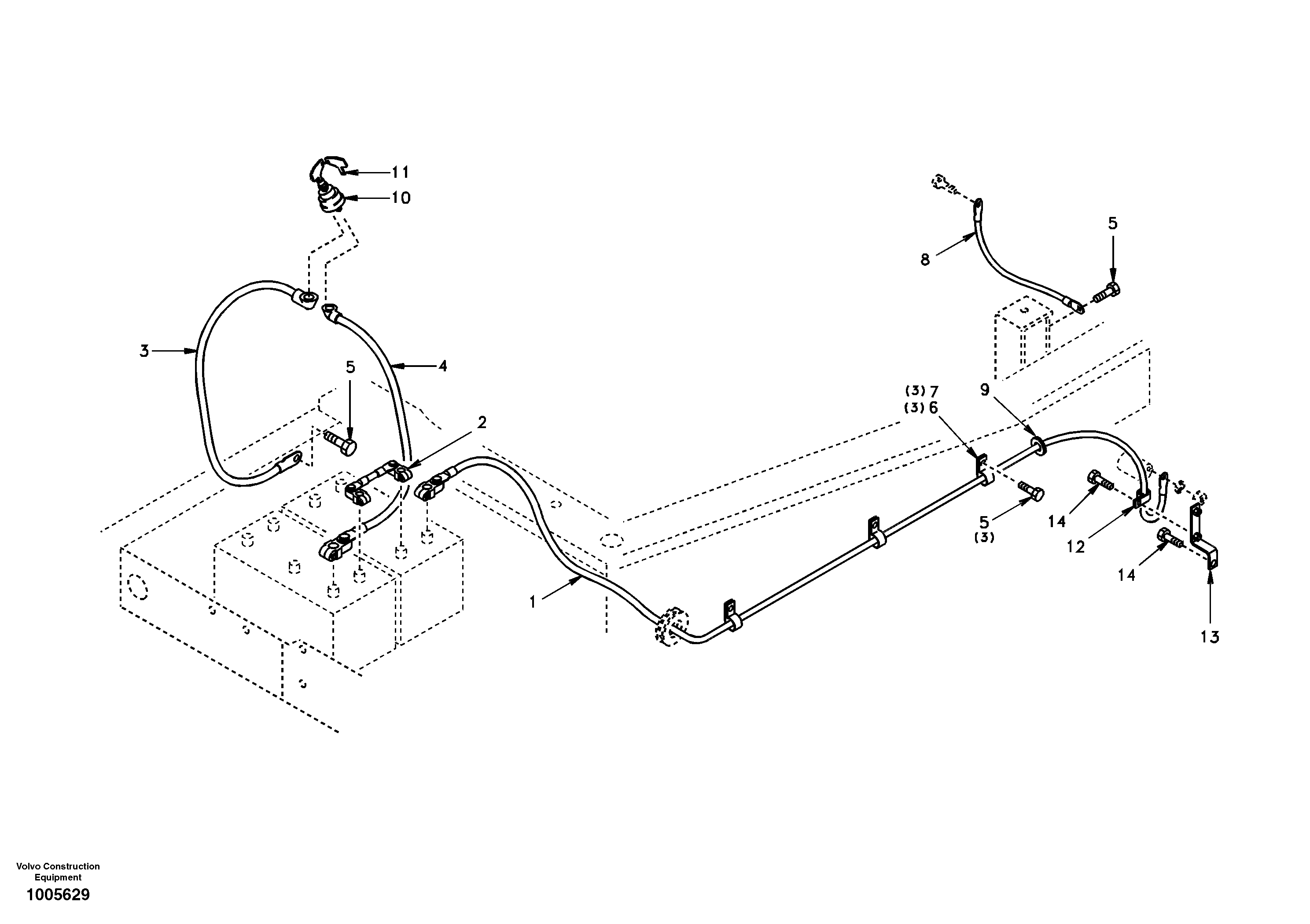 Cables, battery — volvo parts diagram