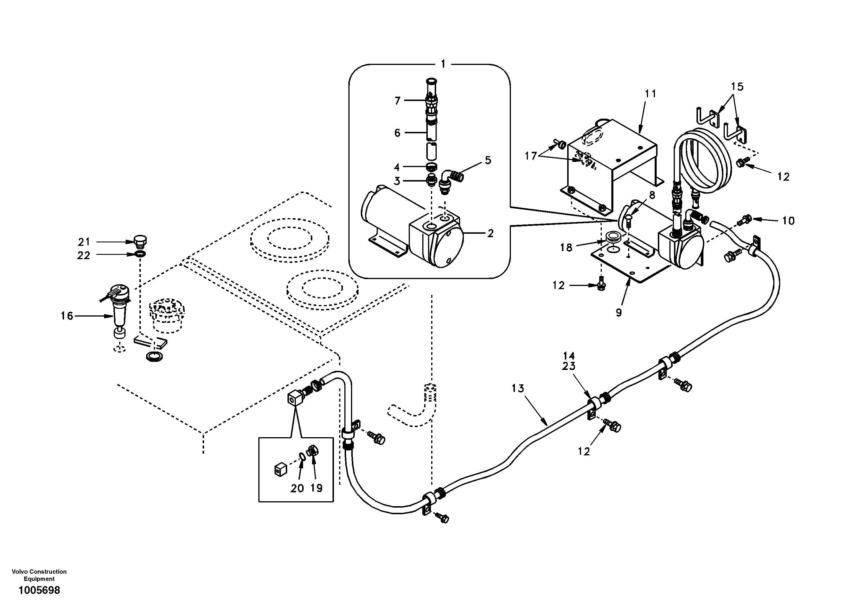 Fuel filling pump — volvo parts diagram