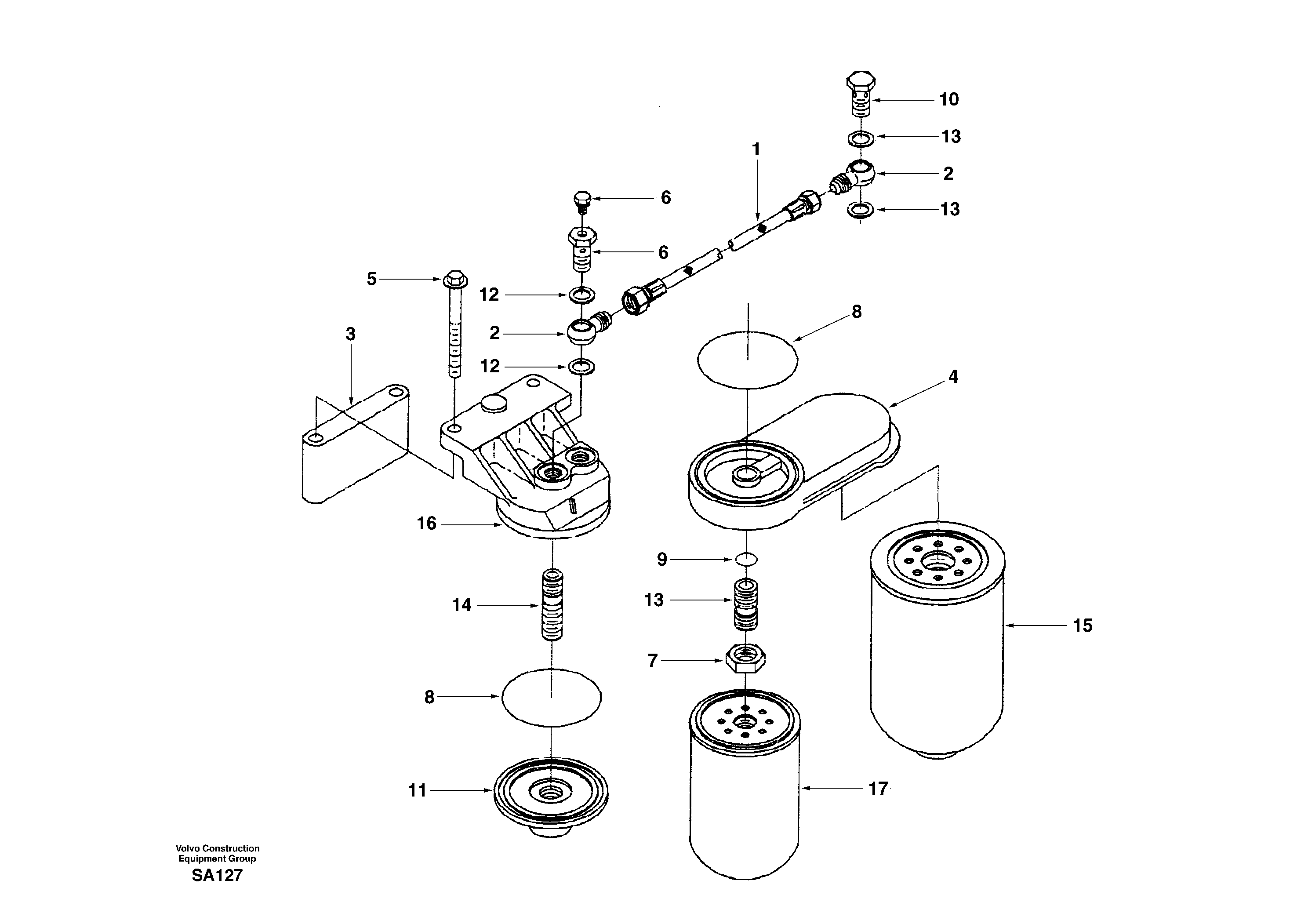 Fuel filter — volvo parts diagram