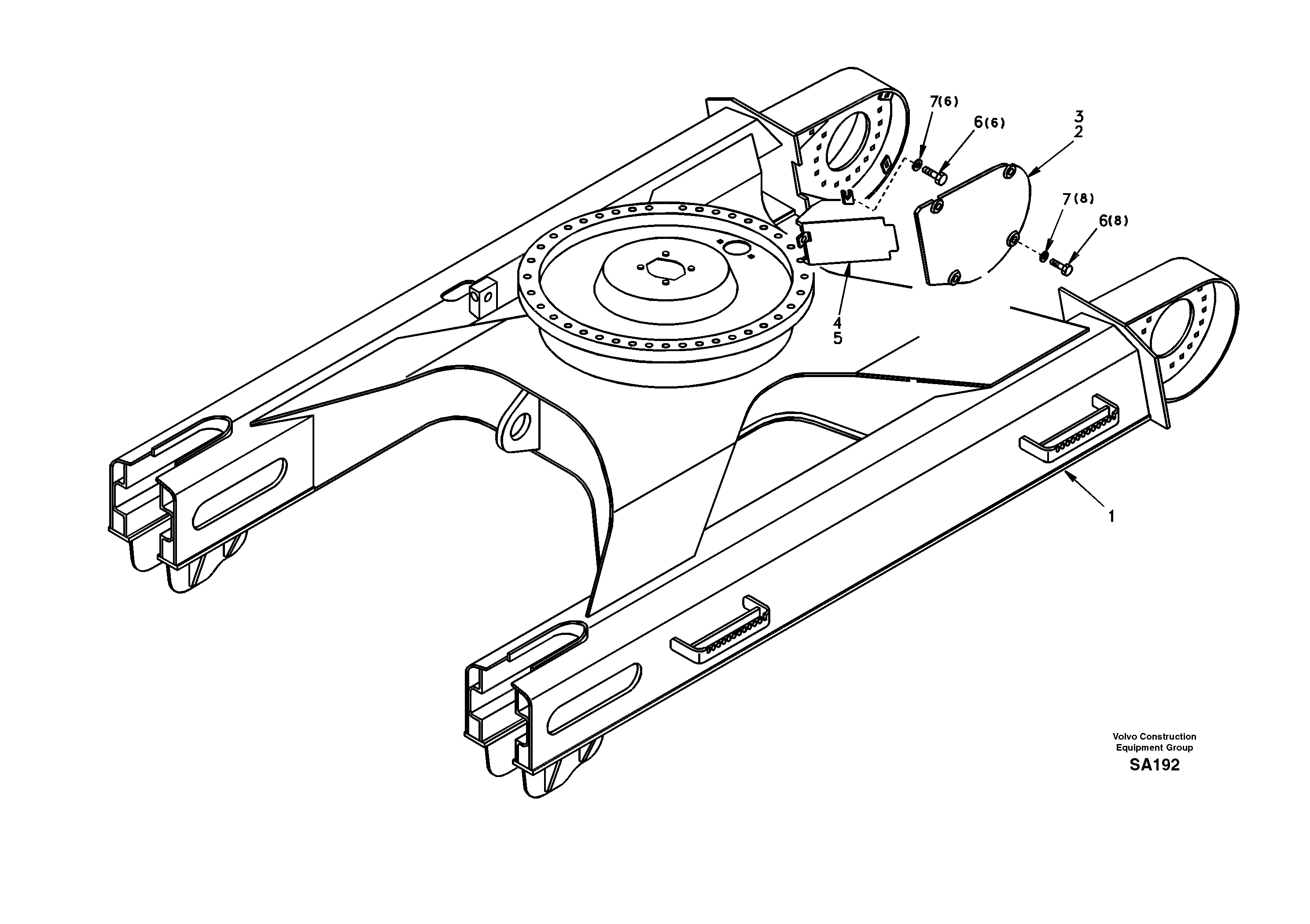 Undercarriage frame — volvo parts diagram
