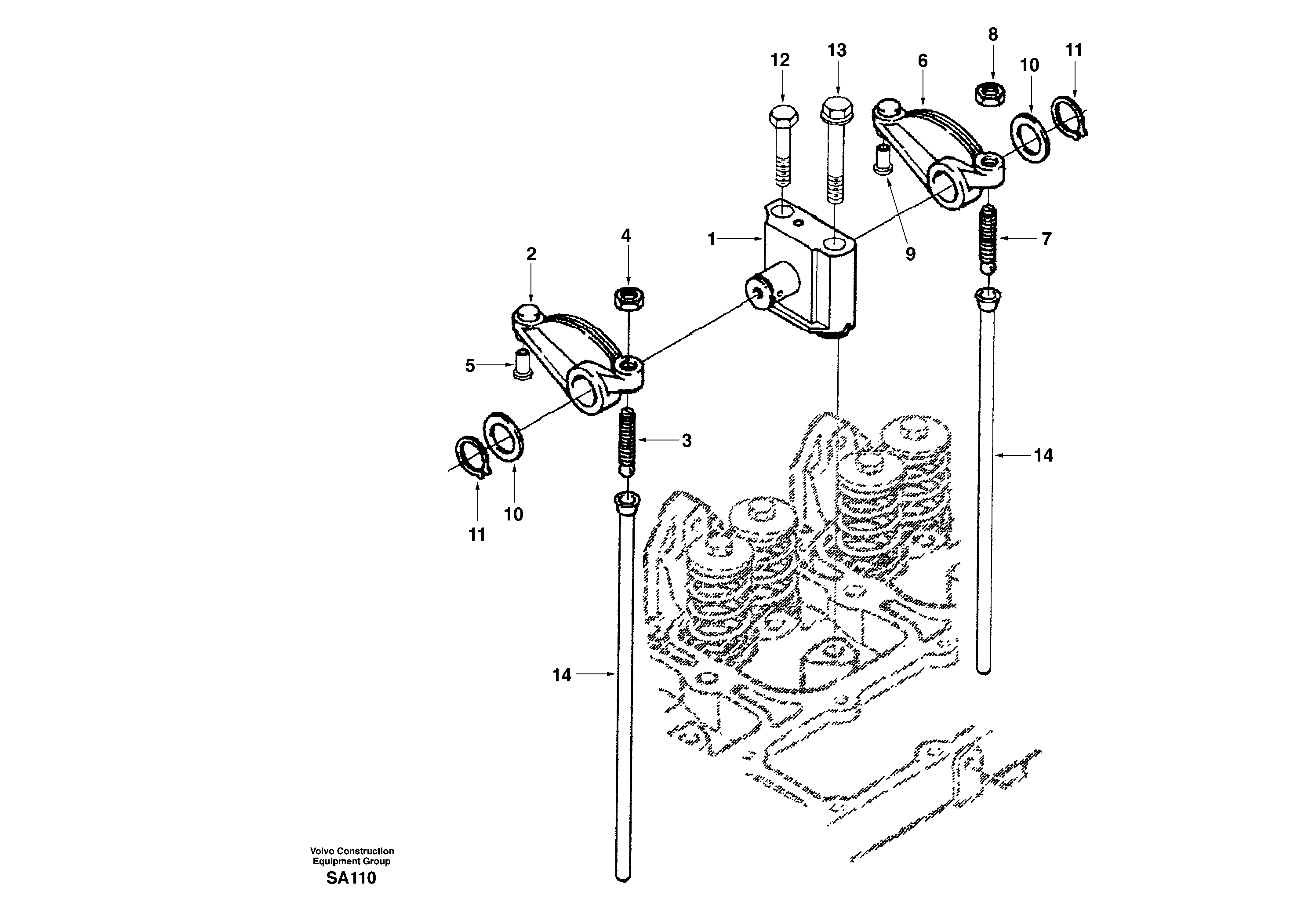 Rocker arm — volvo parts diagram