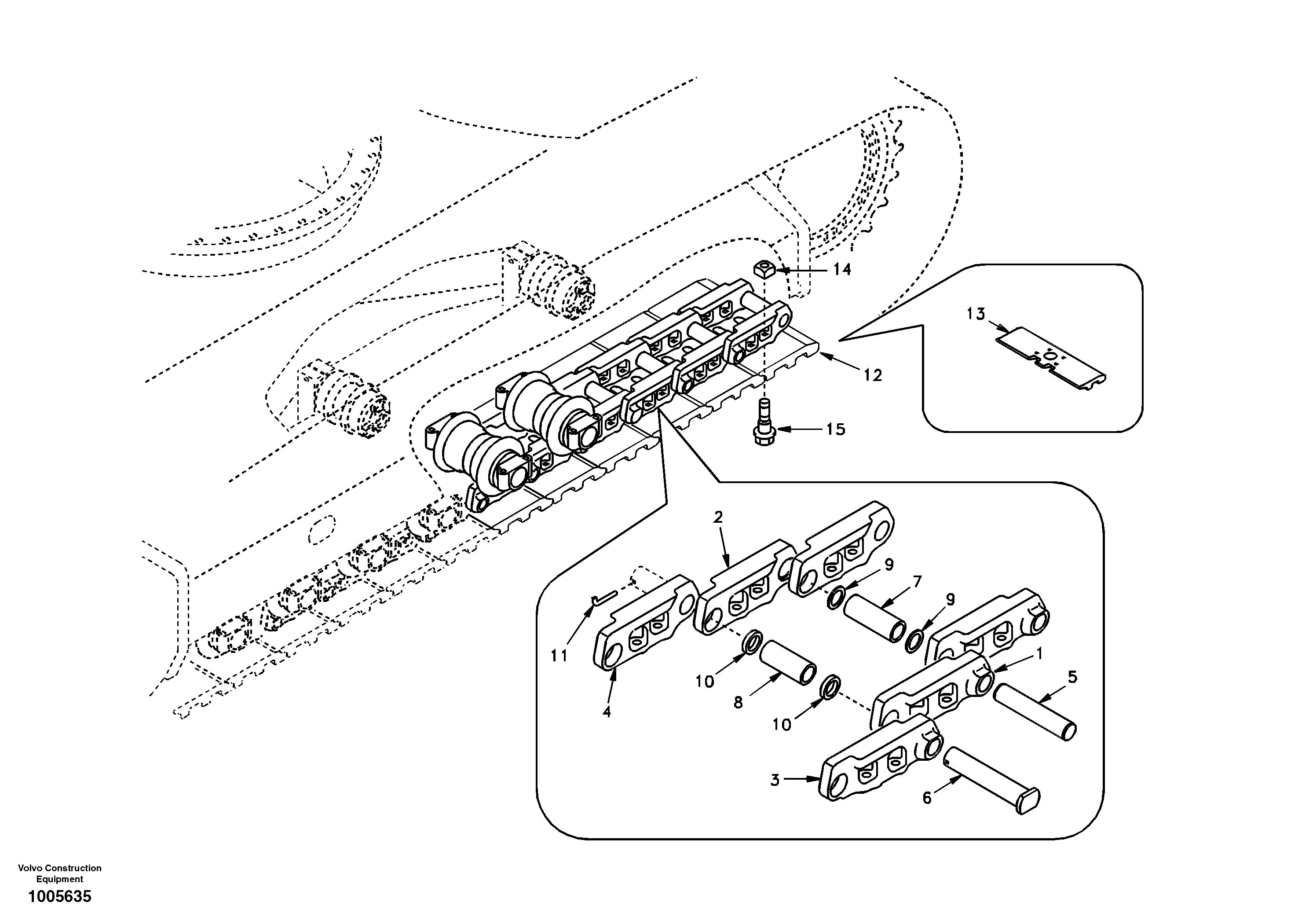 Track chain 8277911 SER NO 4546- — volvo parts diagram