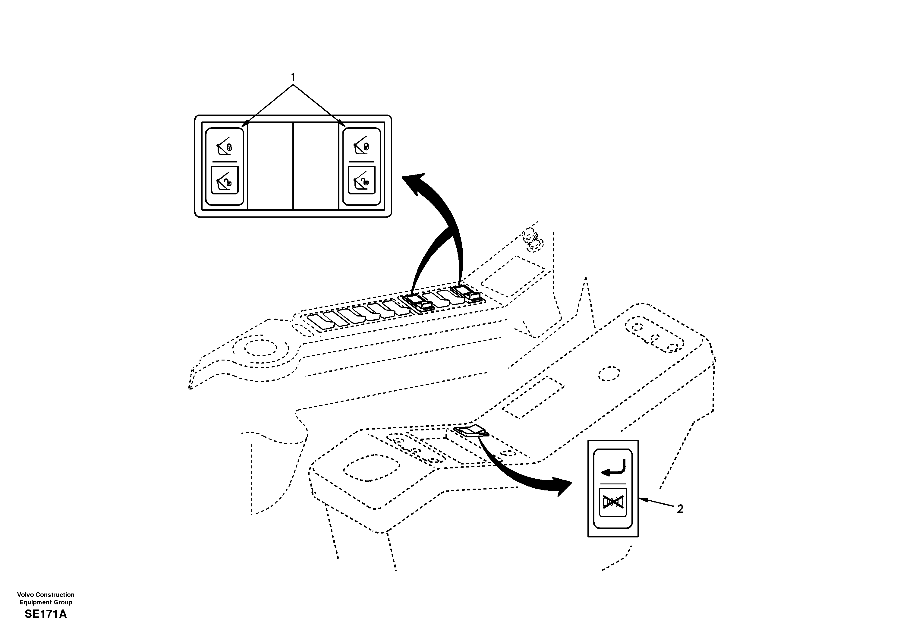Switch, quickfit control — volvo parts diagram