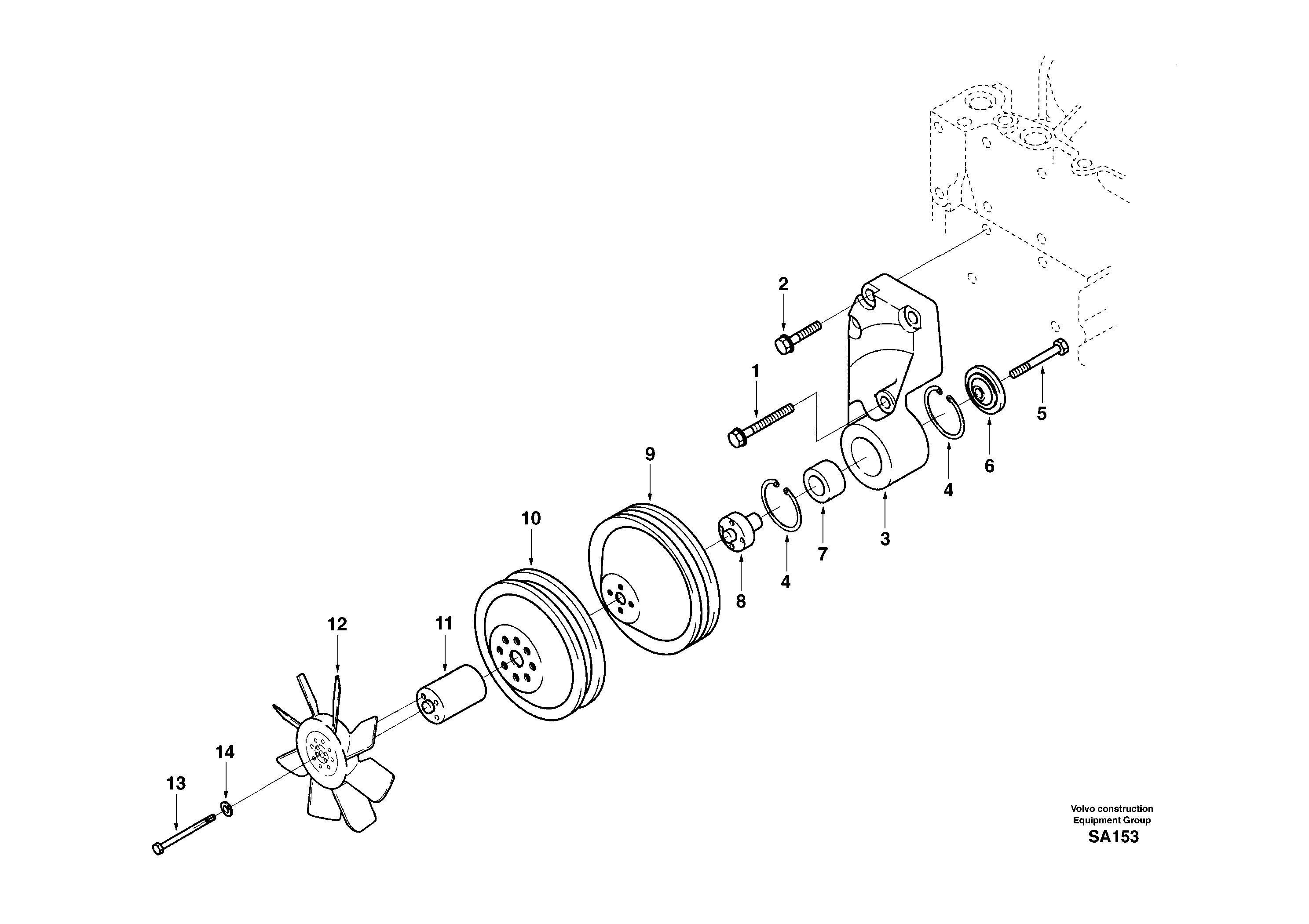 Fan drive — volvo parts diagram