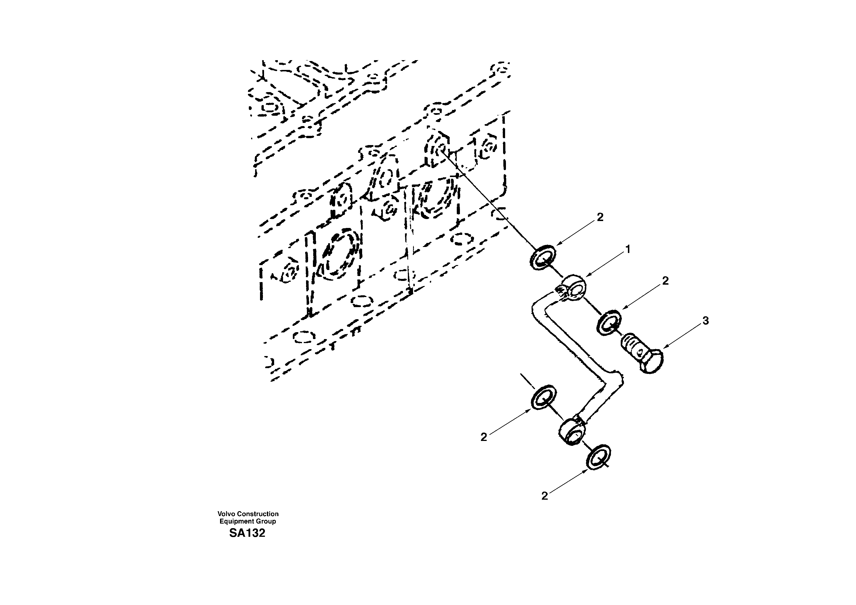 Fuel pipes, fuel injec.pump-fuel filter — volvo parts diagram