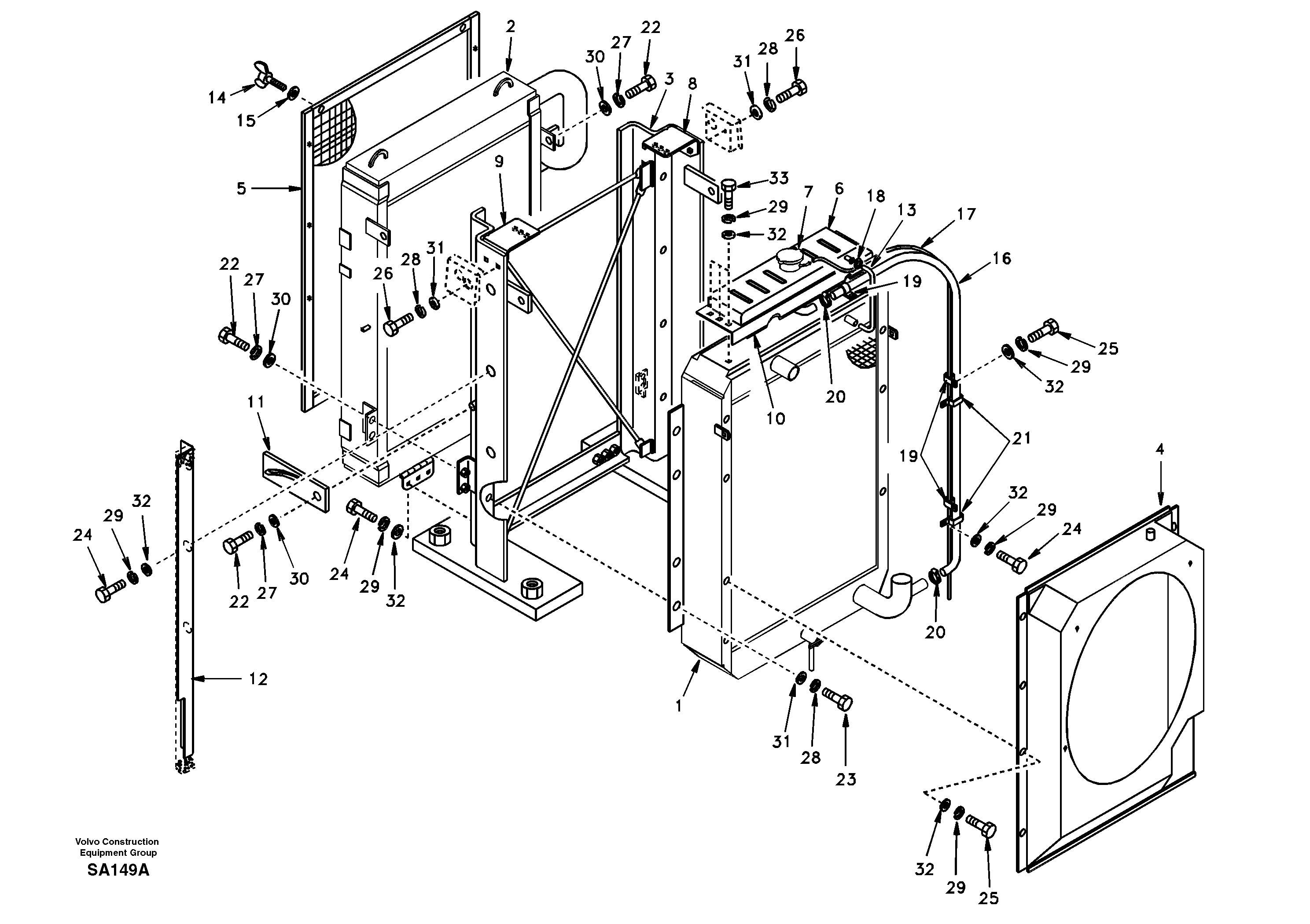 Radiator — volvo parts diagram