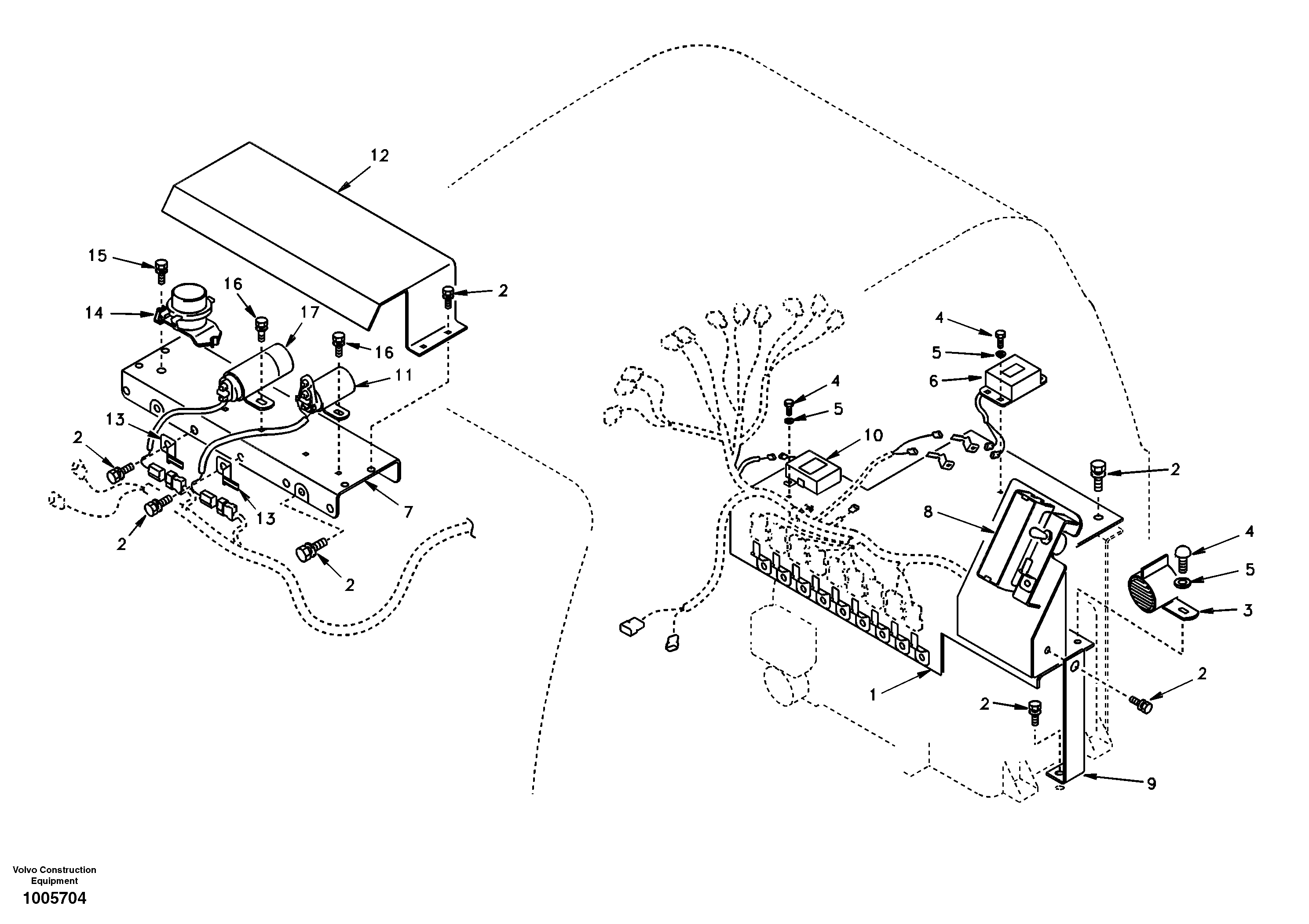 Electrical distribution box — volvo parts diagram