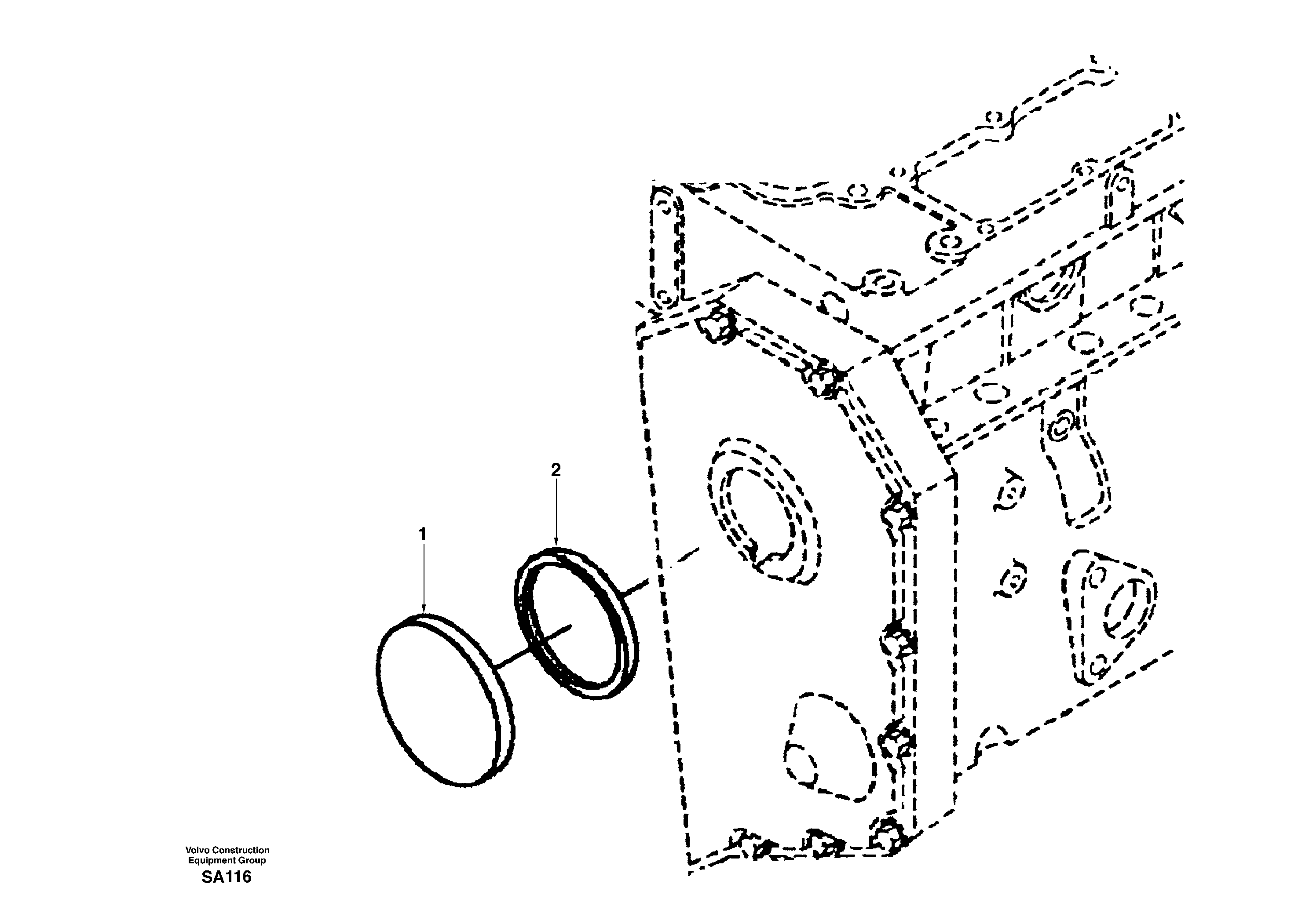 Tachometer drive cover — volvo parts diagram