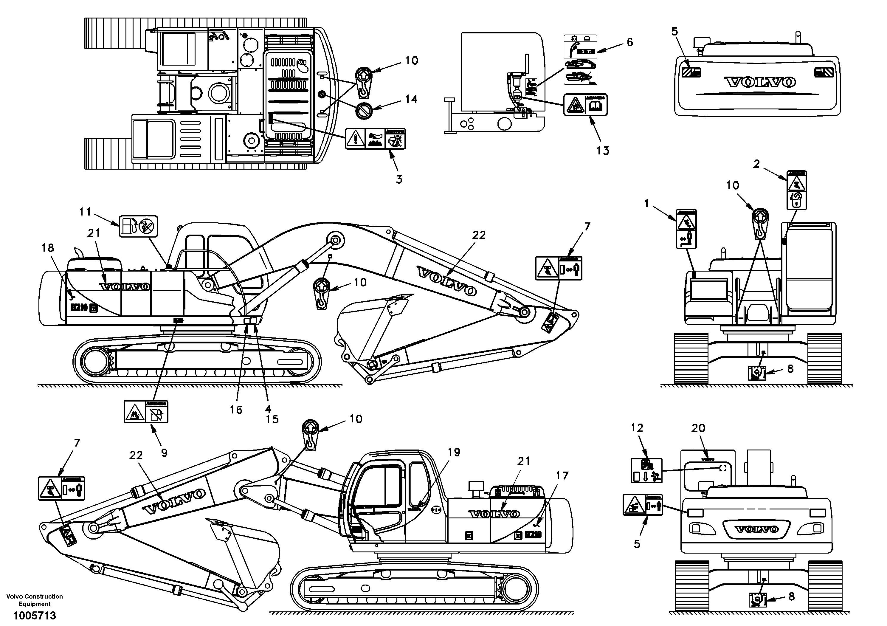 Decal, outer location — volvo parts diagram