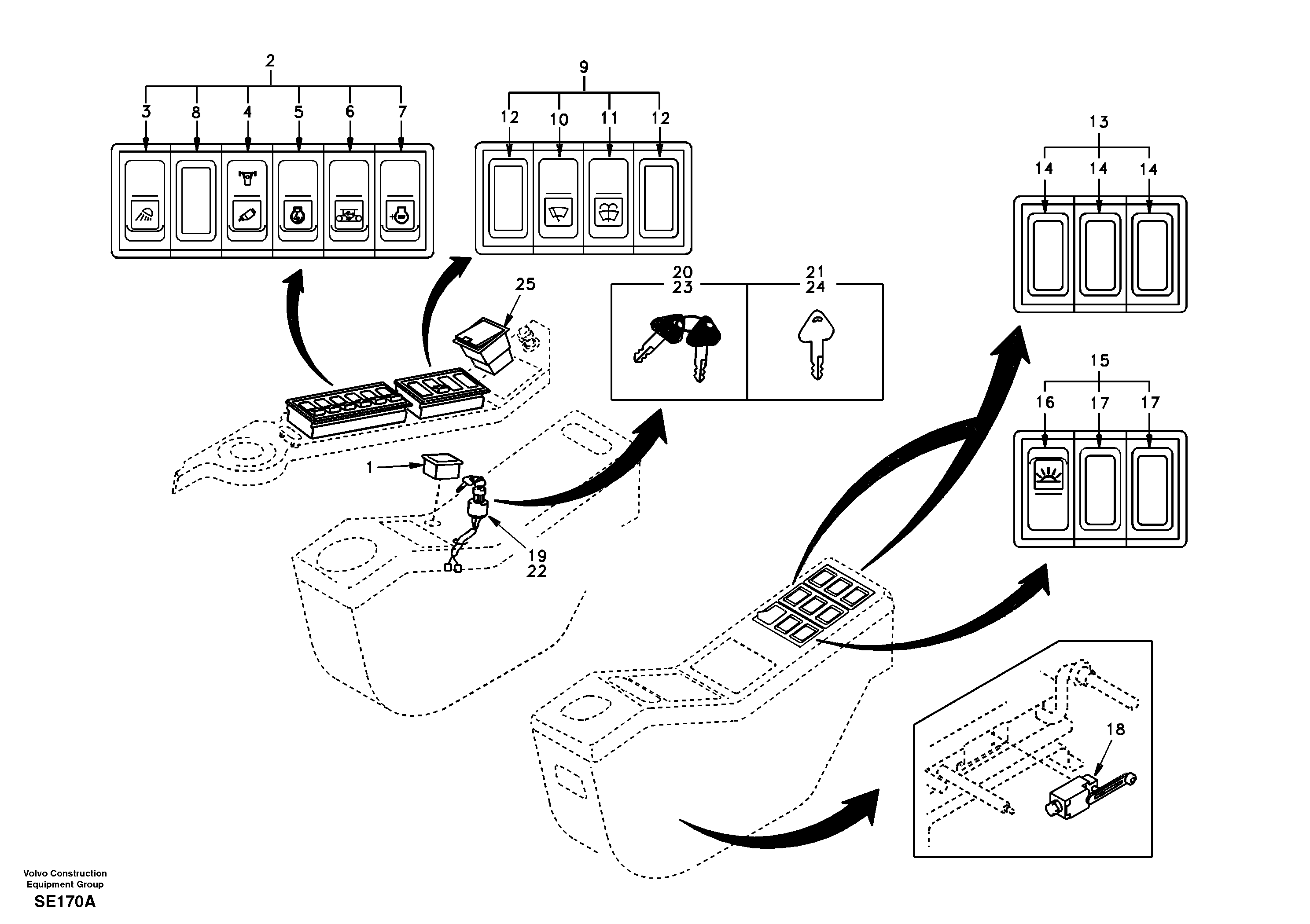 Switch — volvo parts diagram