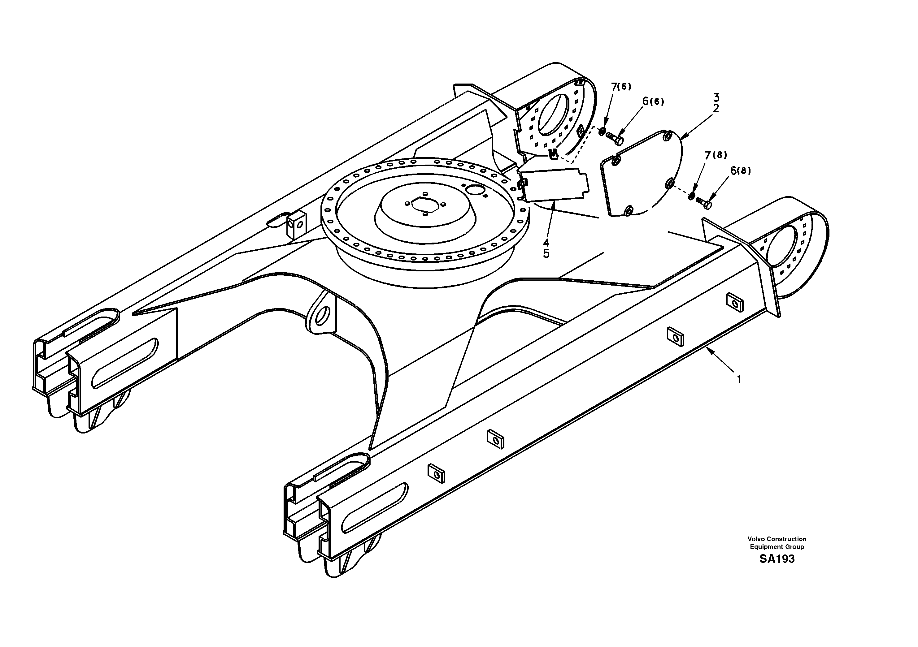 Undercarriage frame — volvo parts diagram